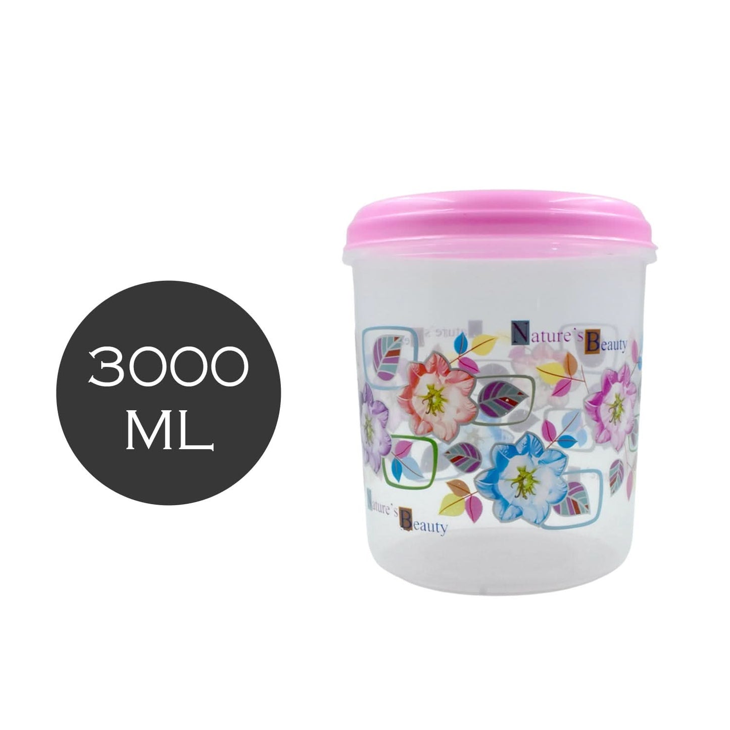 3 Pc Plastic Storage Container Set – 1000ml, 2000ml, 3000ml