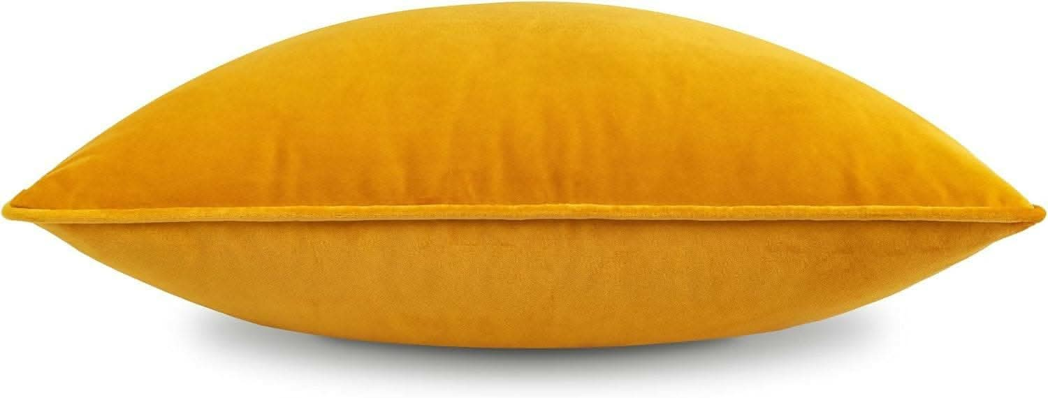 Lushomes Yellow cushion cover, sofa pillow cover (Set of 10, 16x16 Inches) - HalfPe