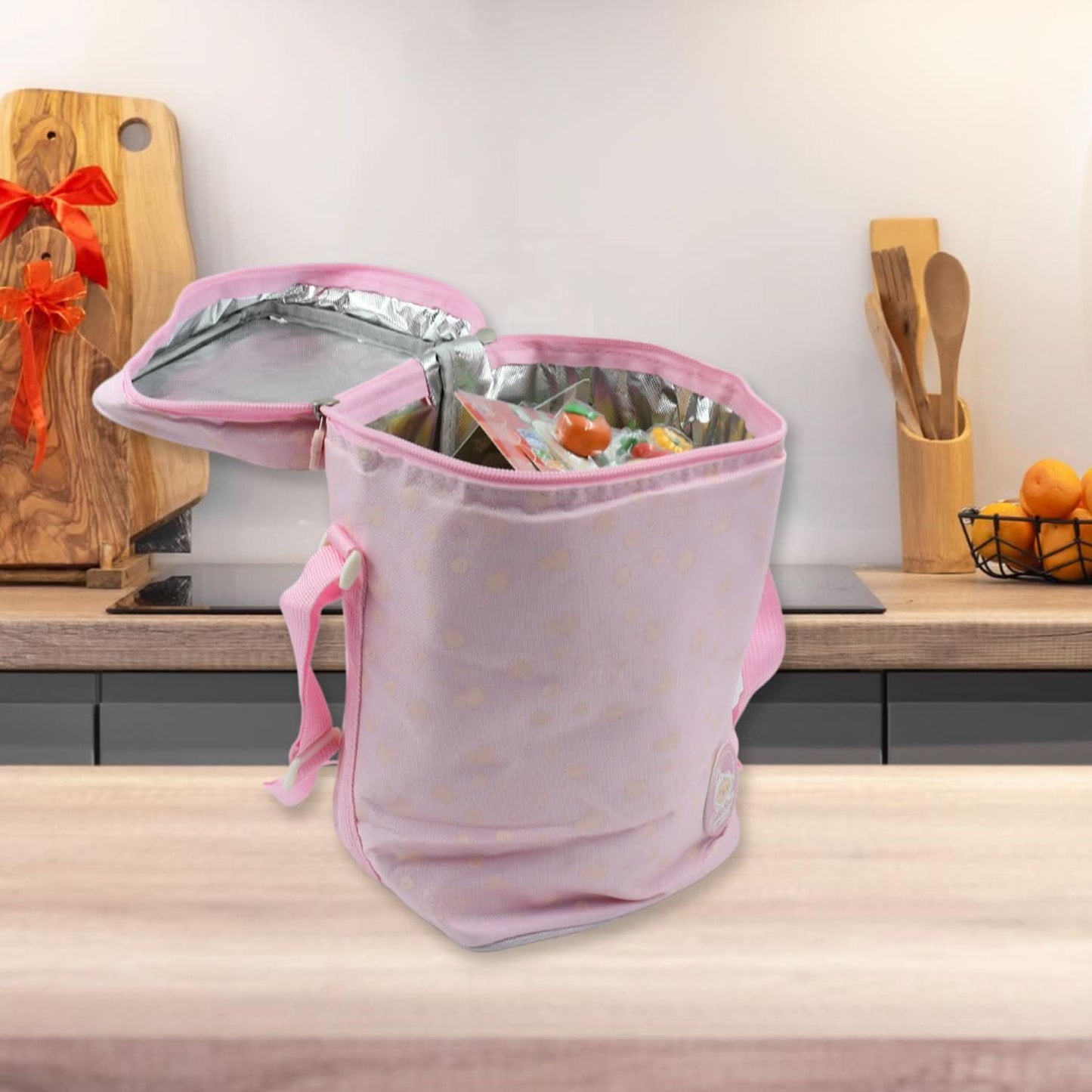 Cute Animal Zip Lunch Bag with Adjustable Strap