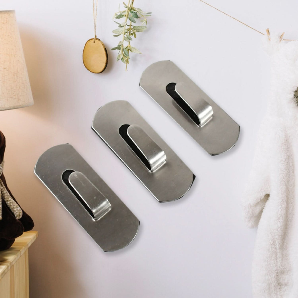 Self- Adhesive Hooks Heavy Duty Wall Hooks Hangers Stainless Steel Waterproof Sticky Hooks For Hanging Robe Coat Towel Kitchen Bathroom And. HP DD