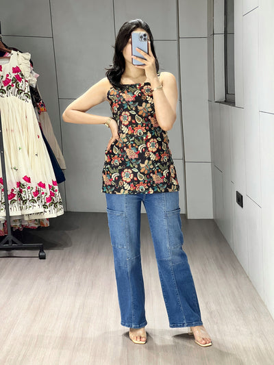 Letest Trending Collection Printed Short Tunic