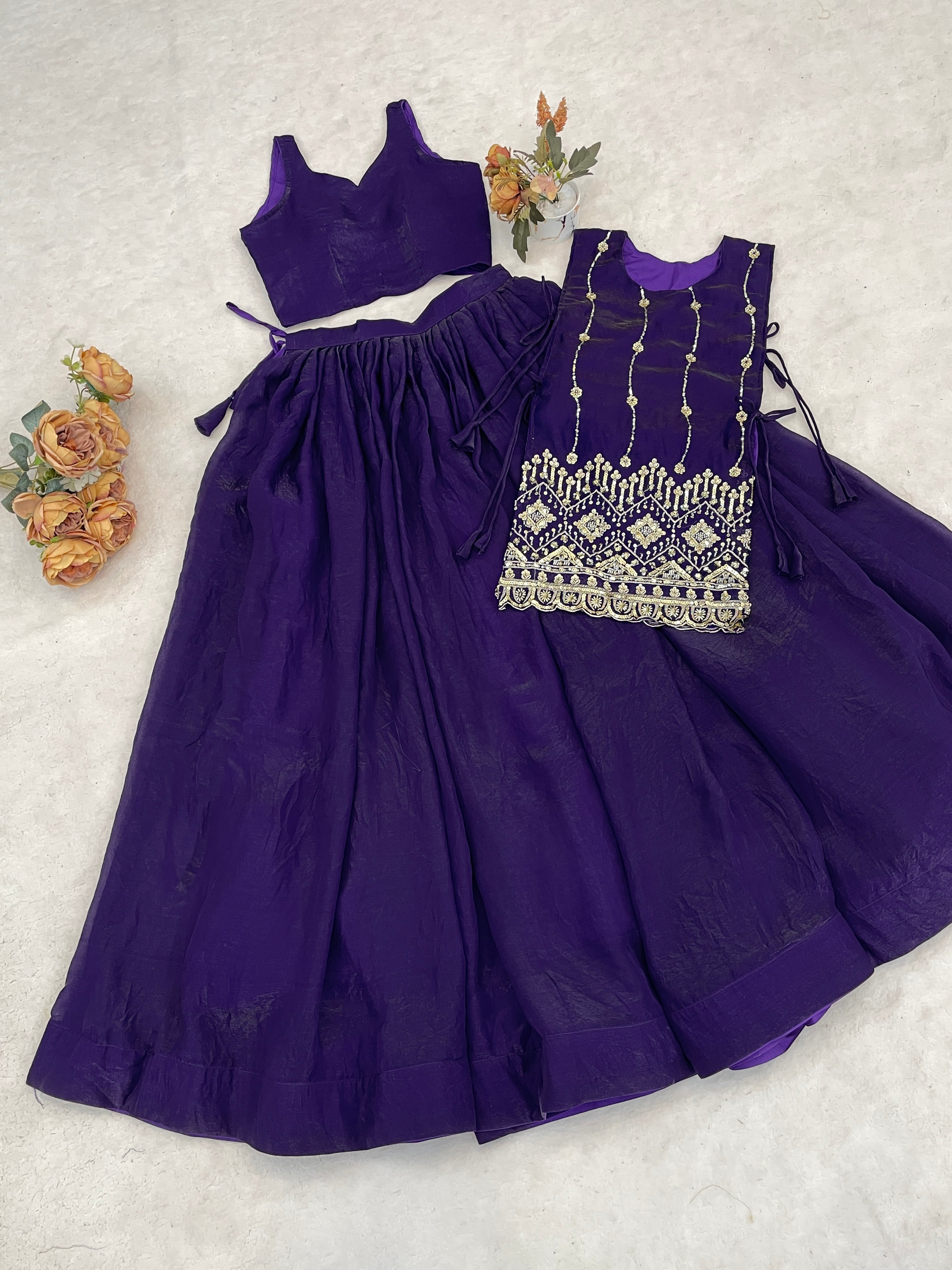 Premium Beads Embroidered jacket-Lehenga Sets