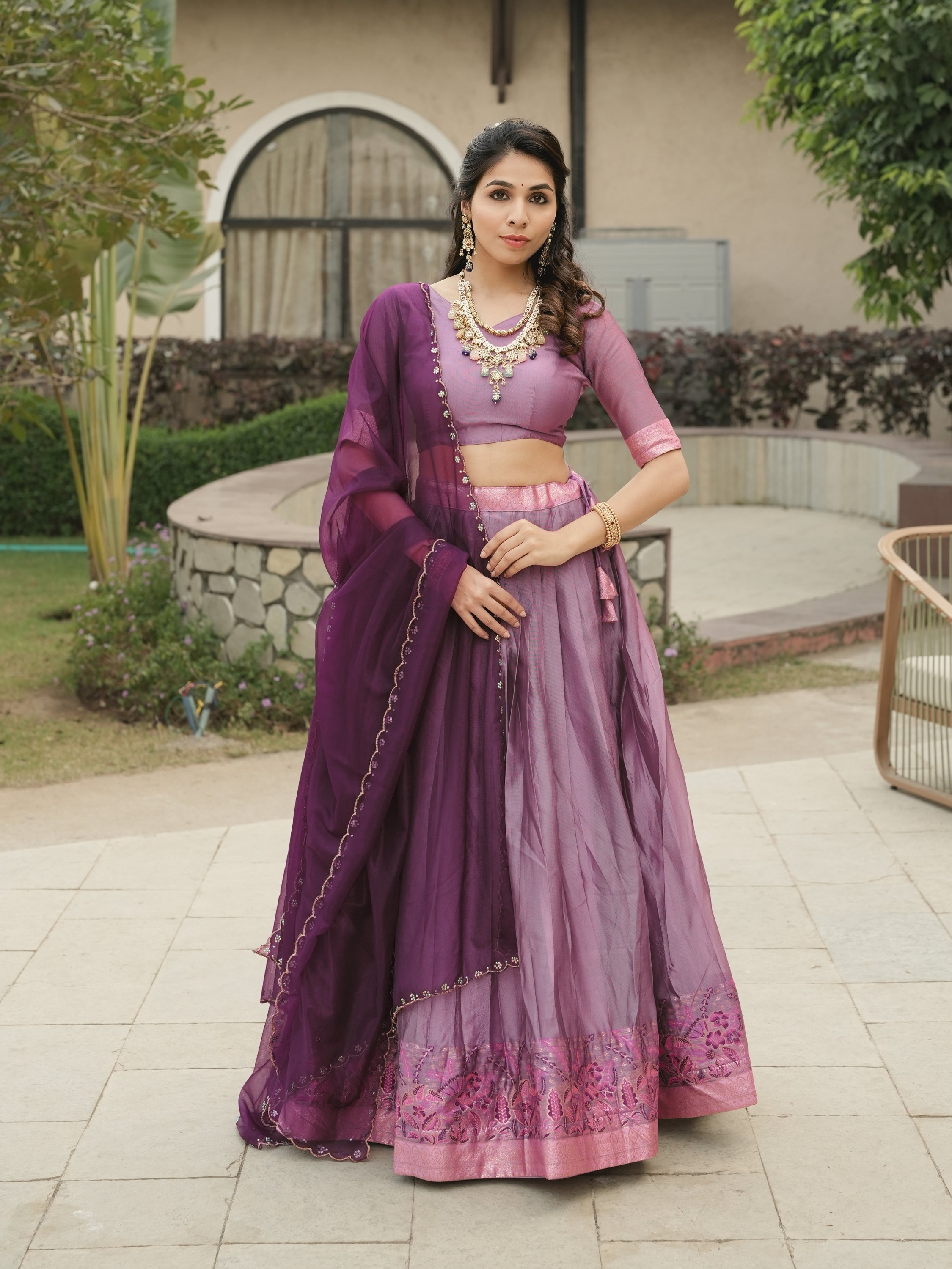 Silk Woven Lehenga Choli With Dupatta Sets