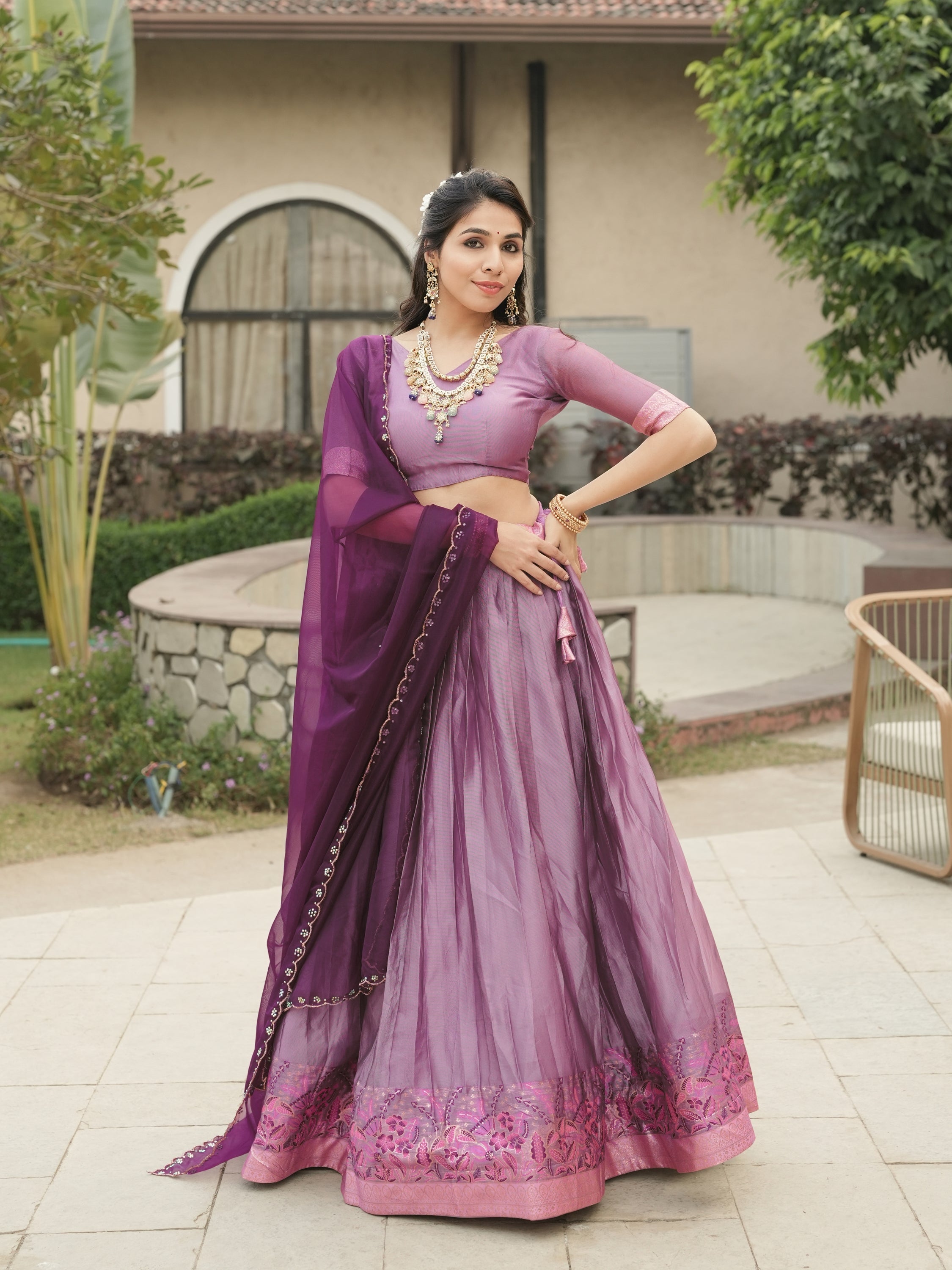 Silk Woven Lehenga Choli With Dupatta Sets
