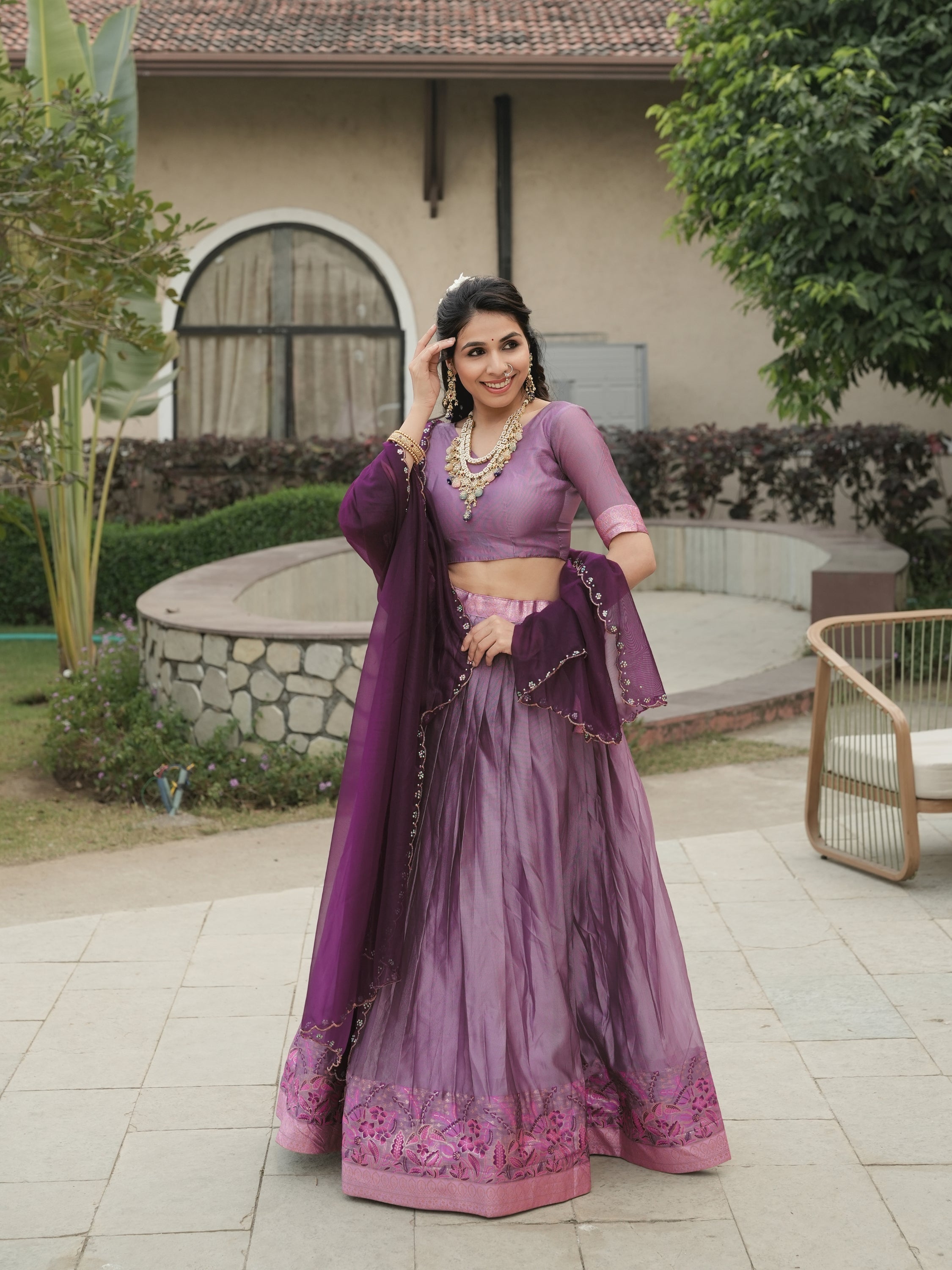 Silk Woven Lehenga Choli With Dupatta Sets