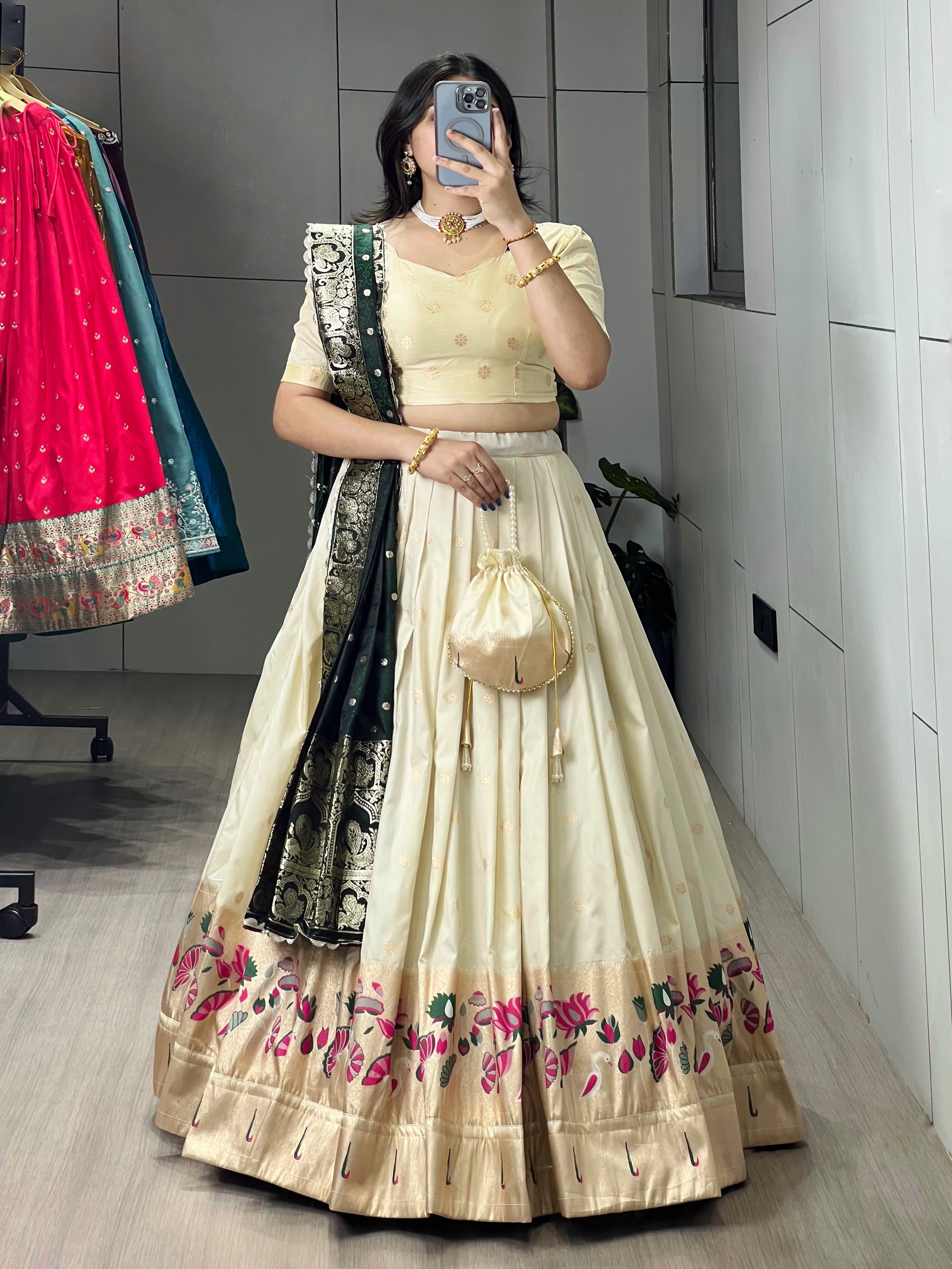 Presenting Letest Paithani Silk Lehenga Choli Sets