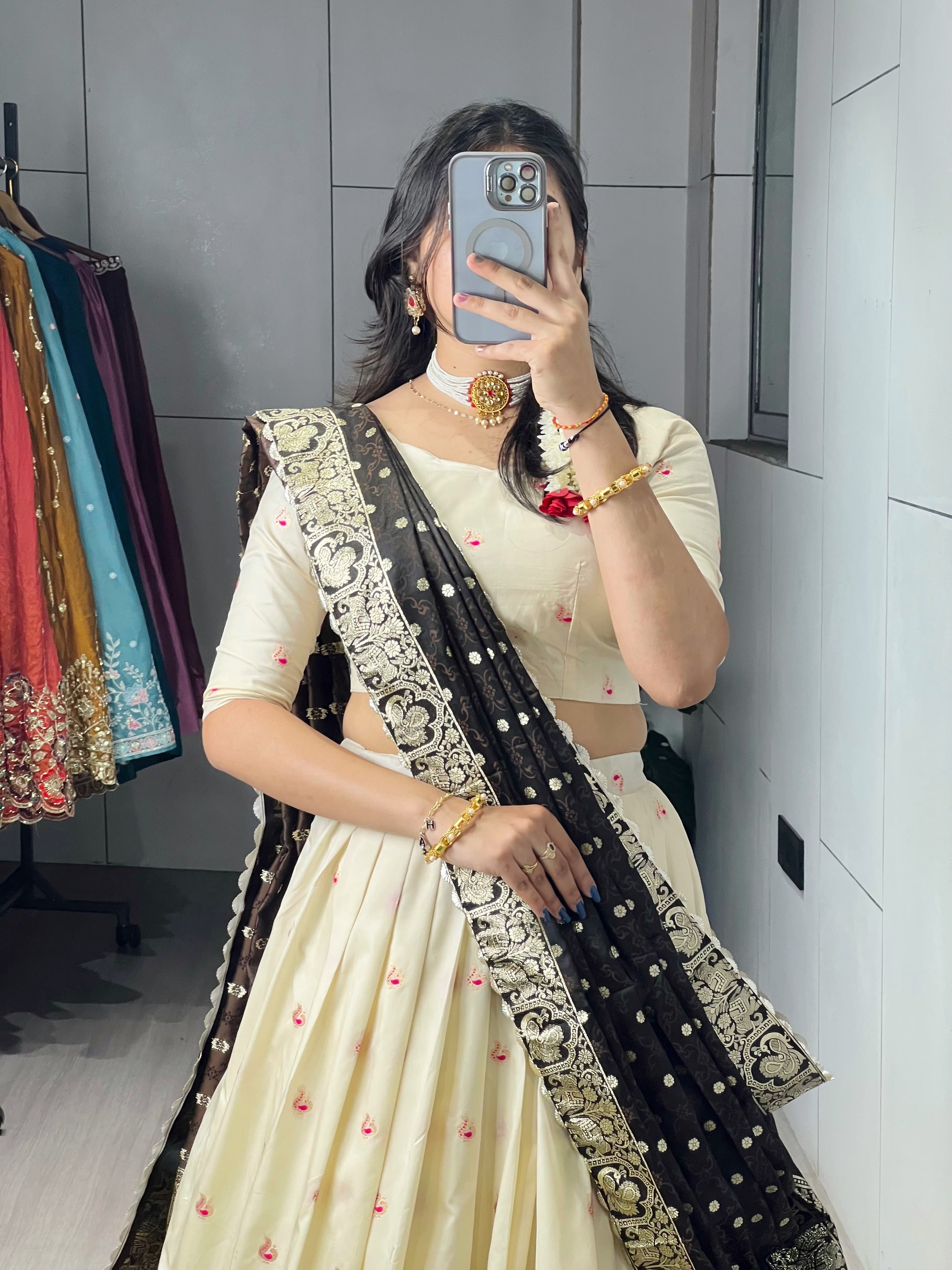 Paithani Silk Lehenga Choli With Satin Silk Dupatta
