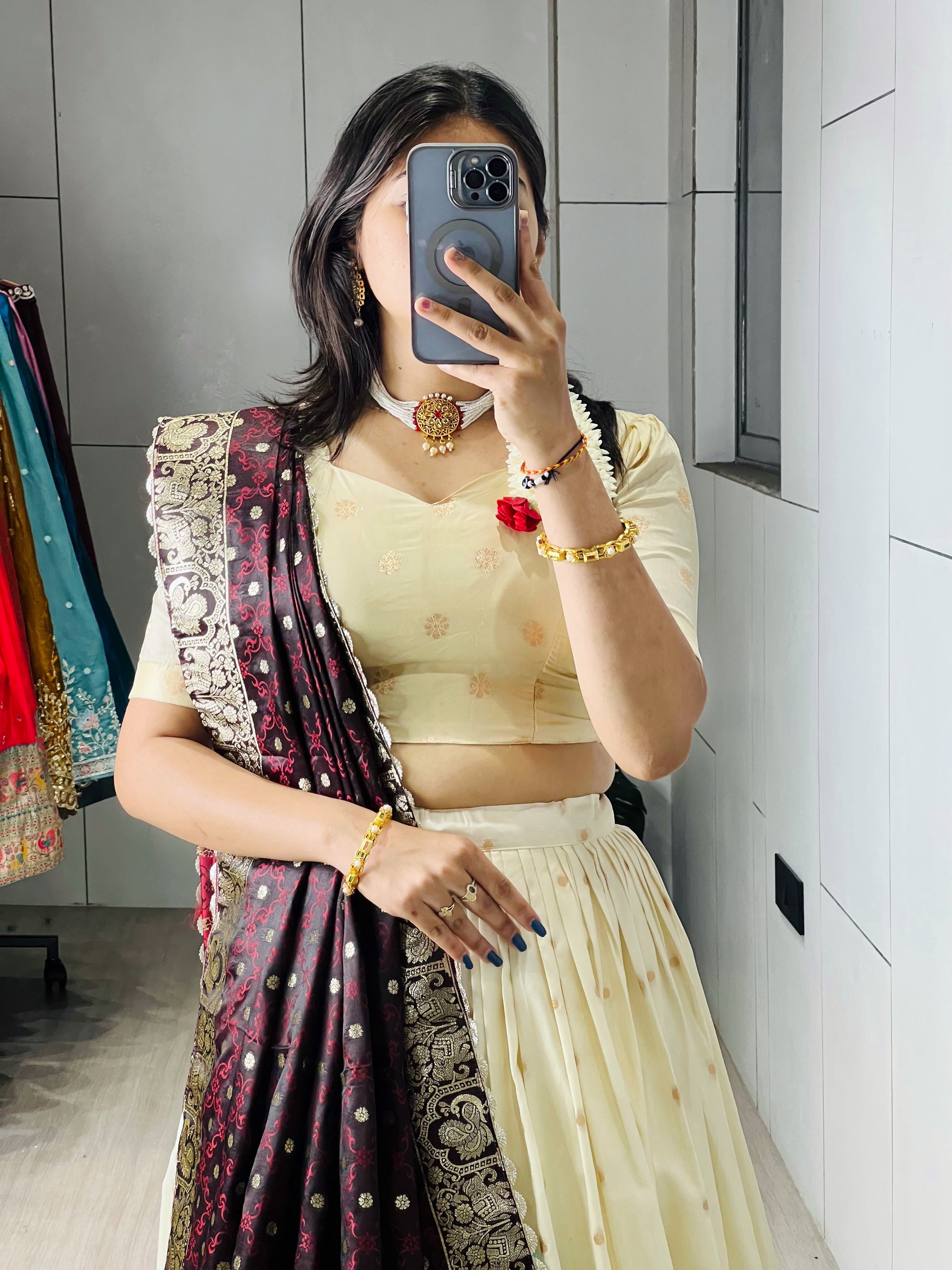 Designer Paithani Zari Weaving Lehenga Choli With Dupatta