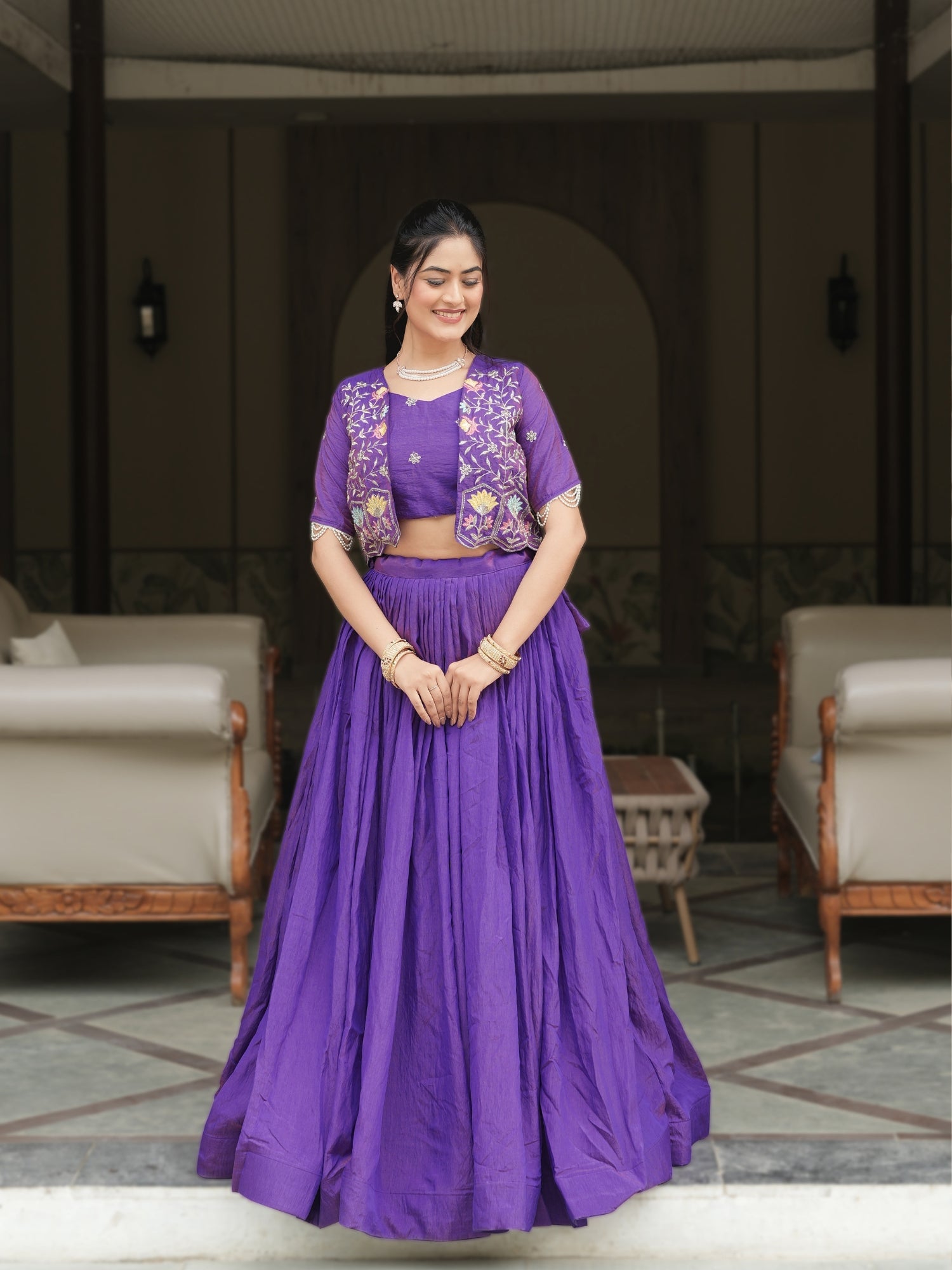 Premium Embroidered jacket-Lehenga Sets