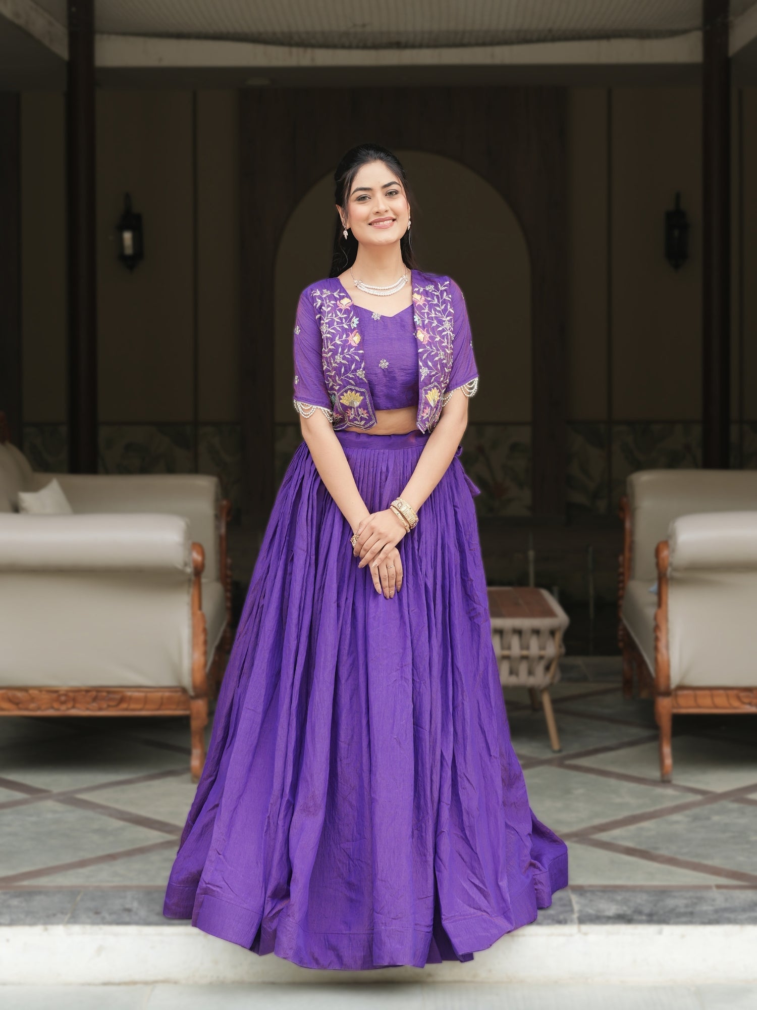 Premium Embroidered jacket-Lehenga Sets