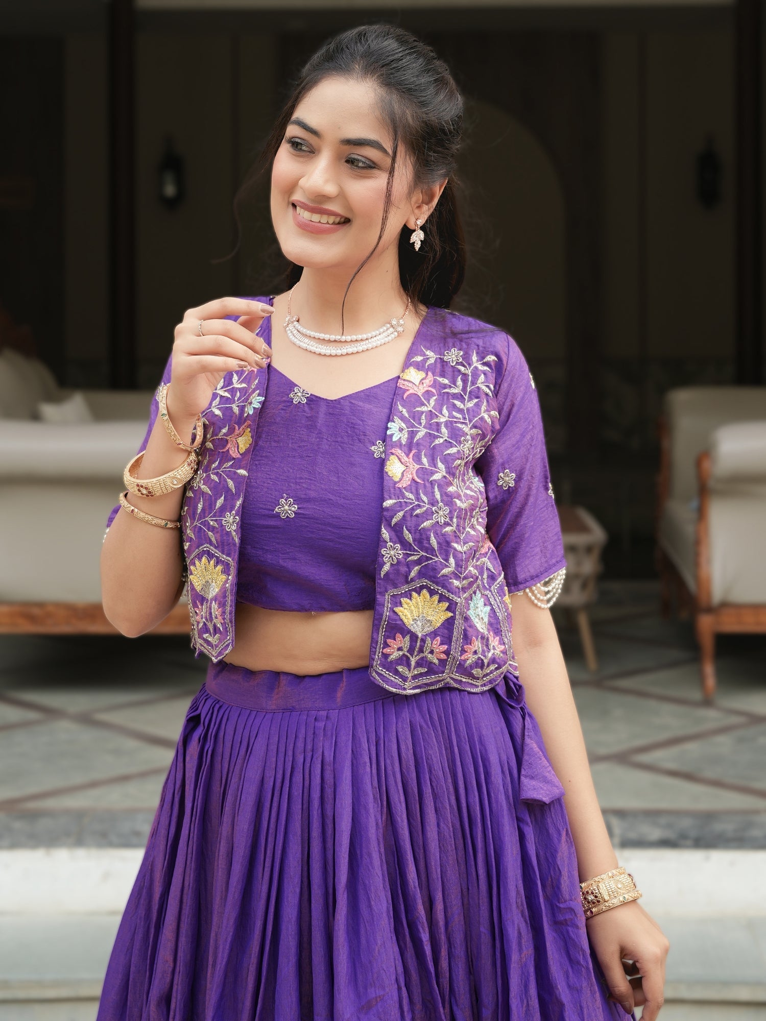 Premium Embroidered jacket-Lehenga Sets