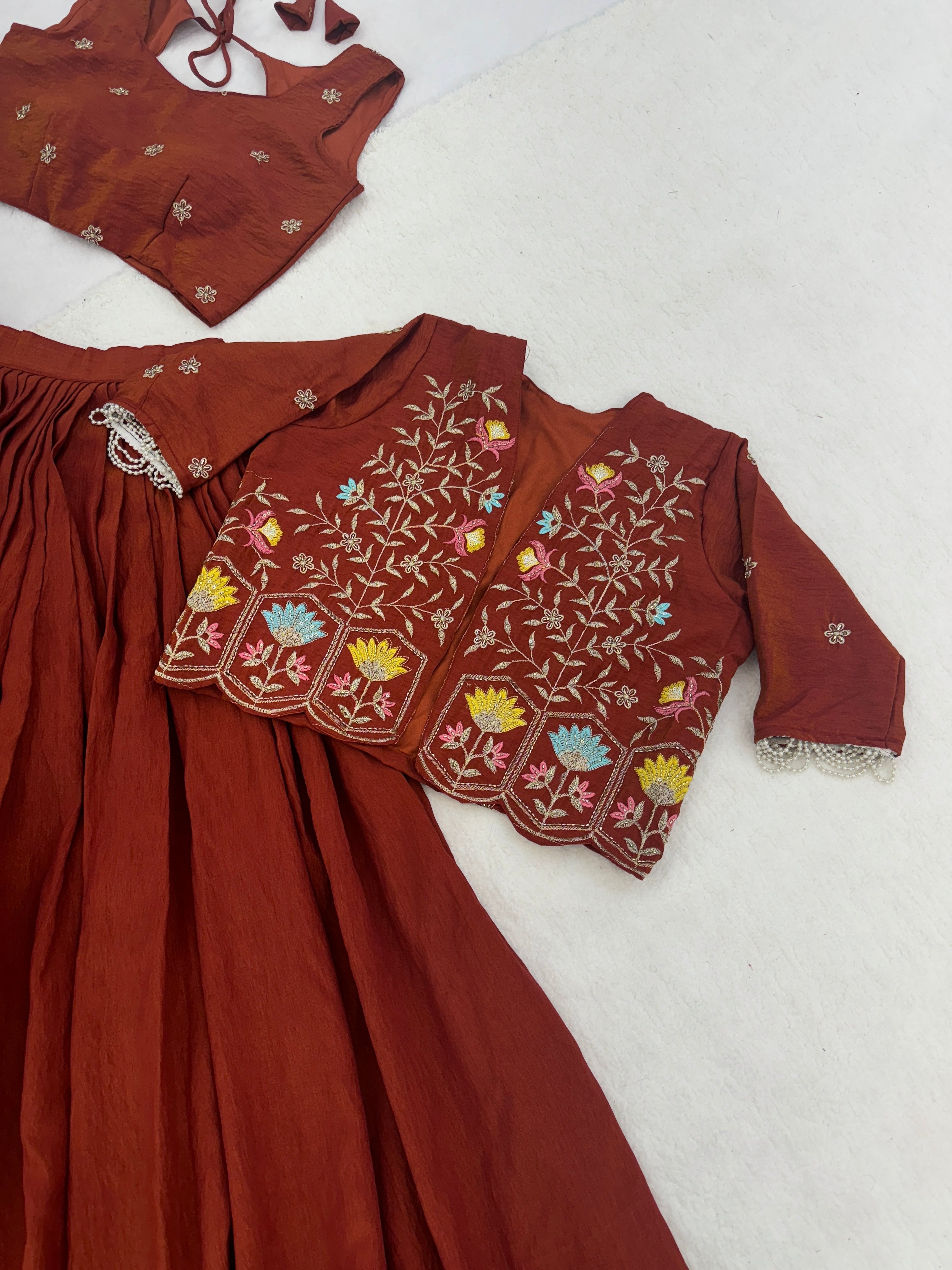 Premium Embroidered jacket-Lehenga Sets