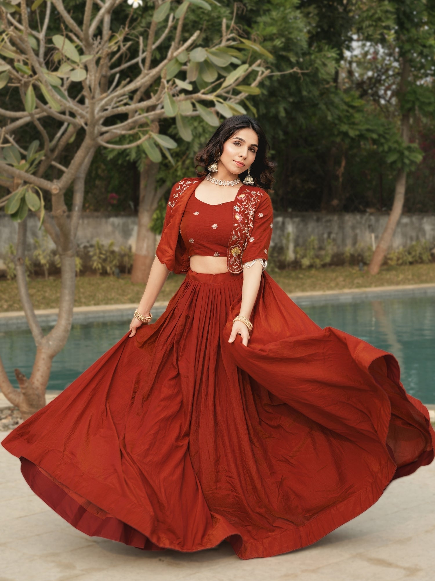 Premium Embroidered jacket-Lehenga Sets