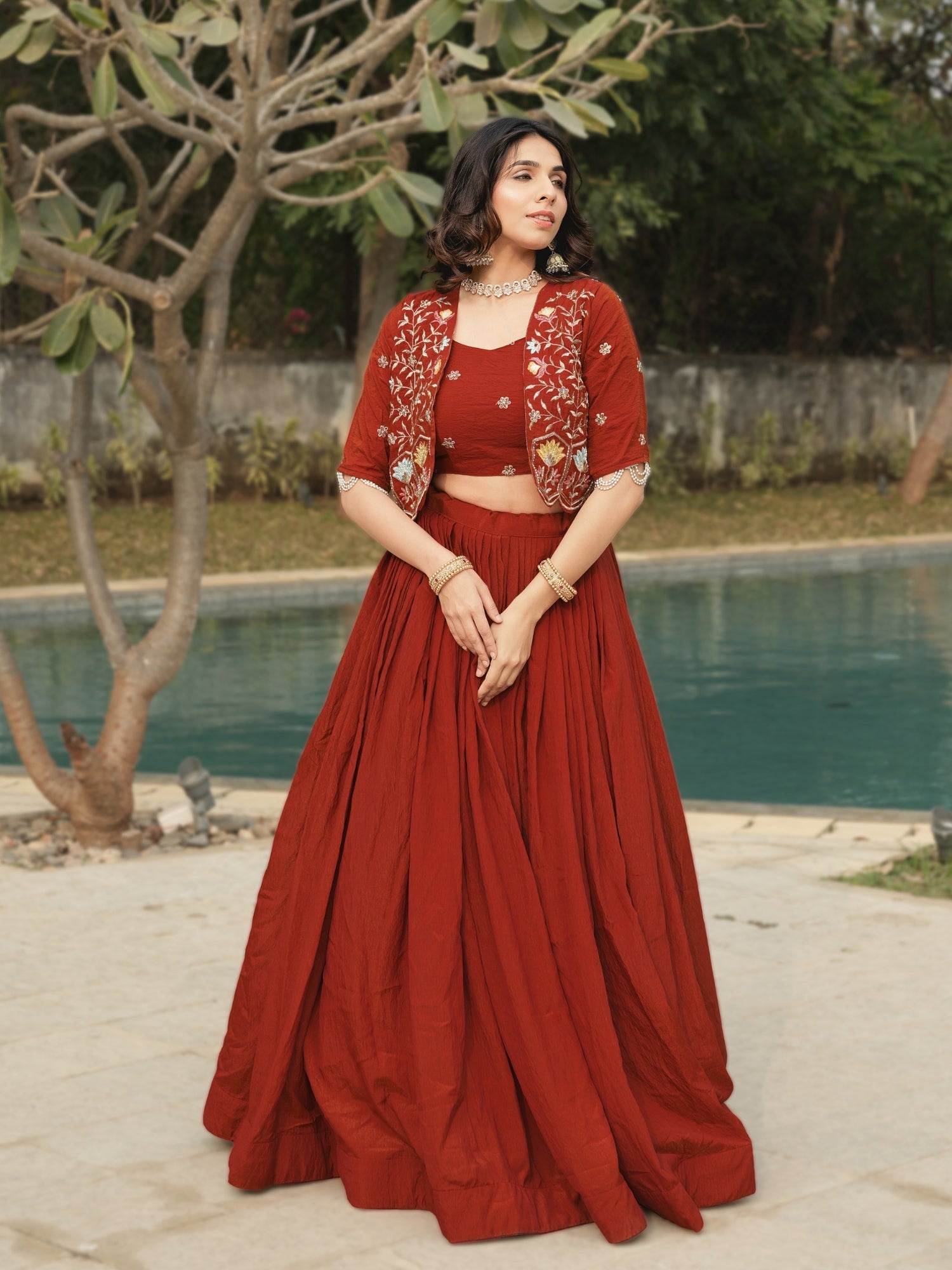 Premium Embroidered jacket-Lehenga Sets