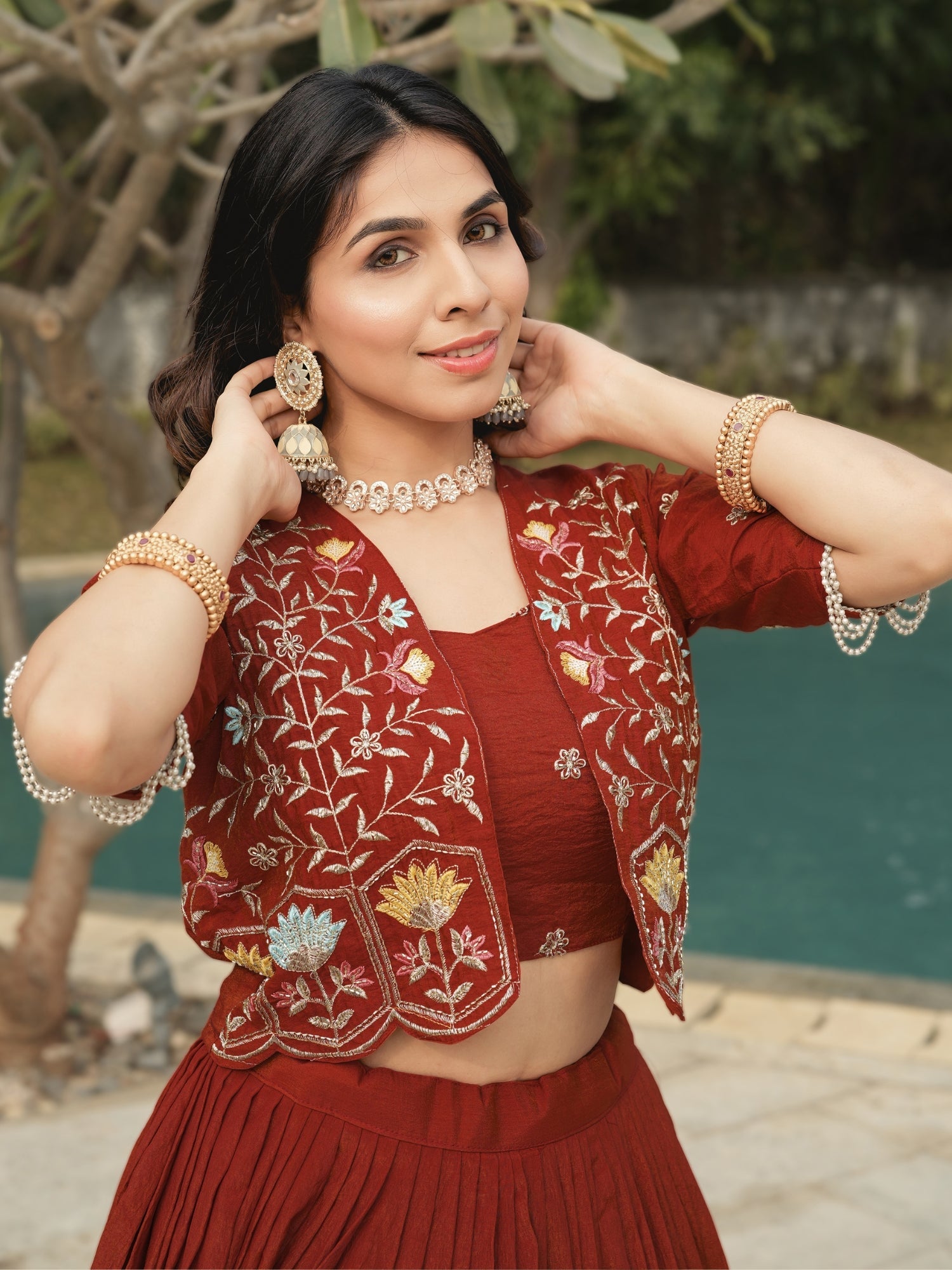 Premium Embroidered jacket-Lehenga Sets