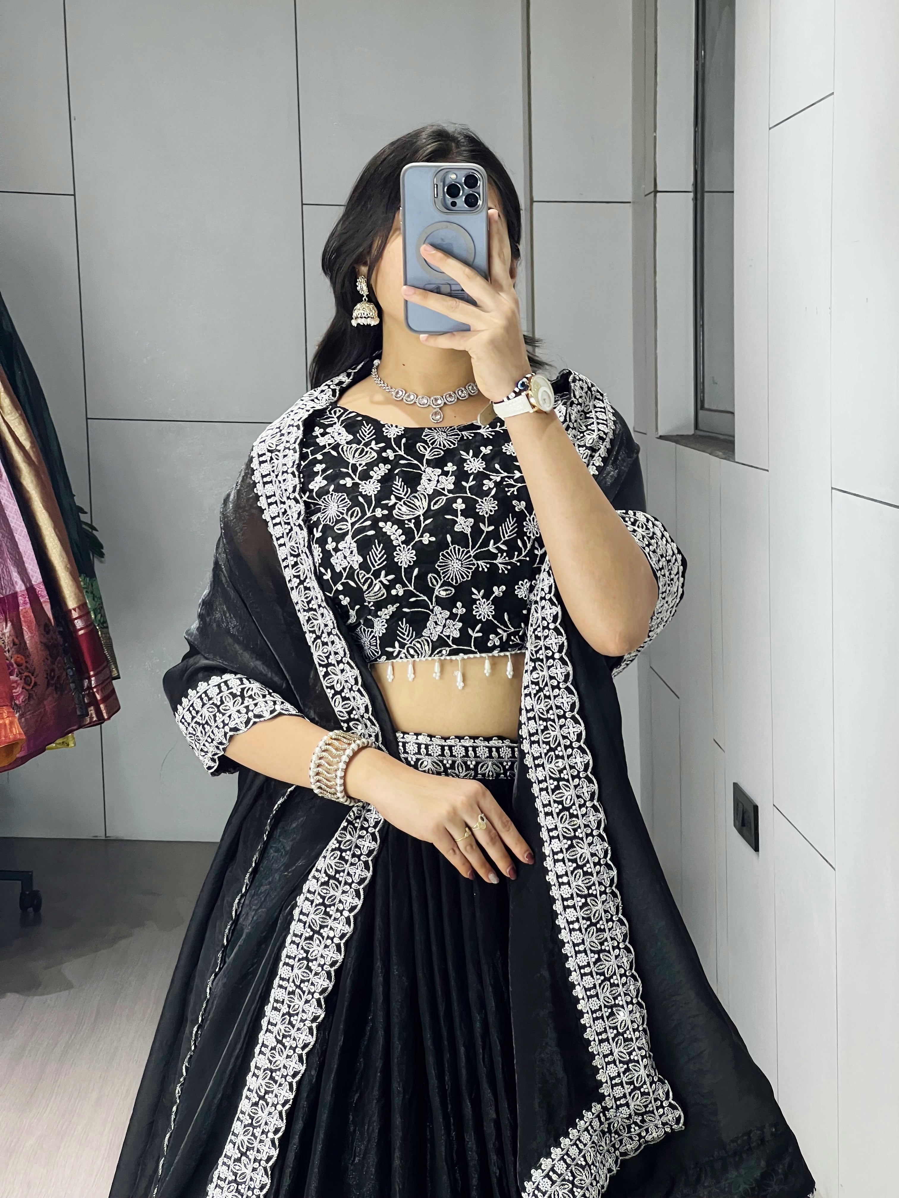 Premium Fendy Silk Lehenga Sets With unstiched Blouse