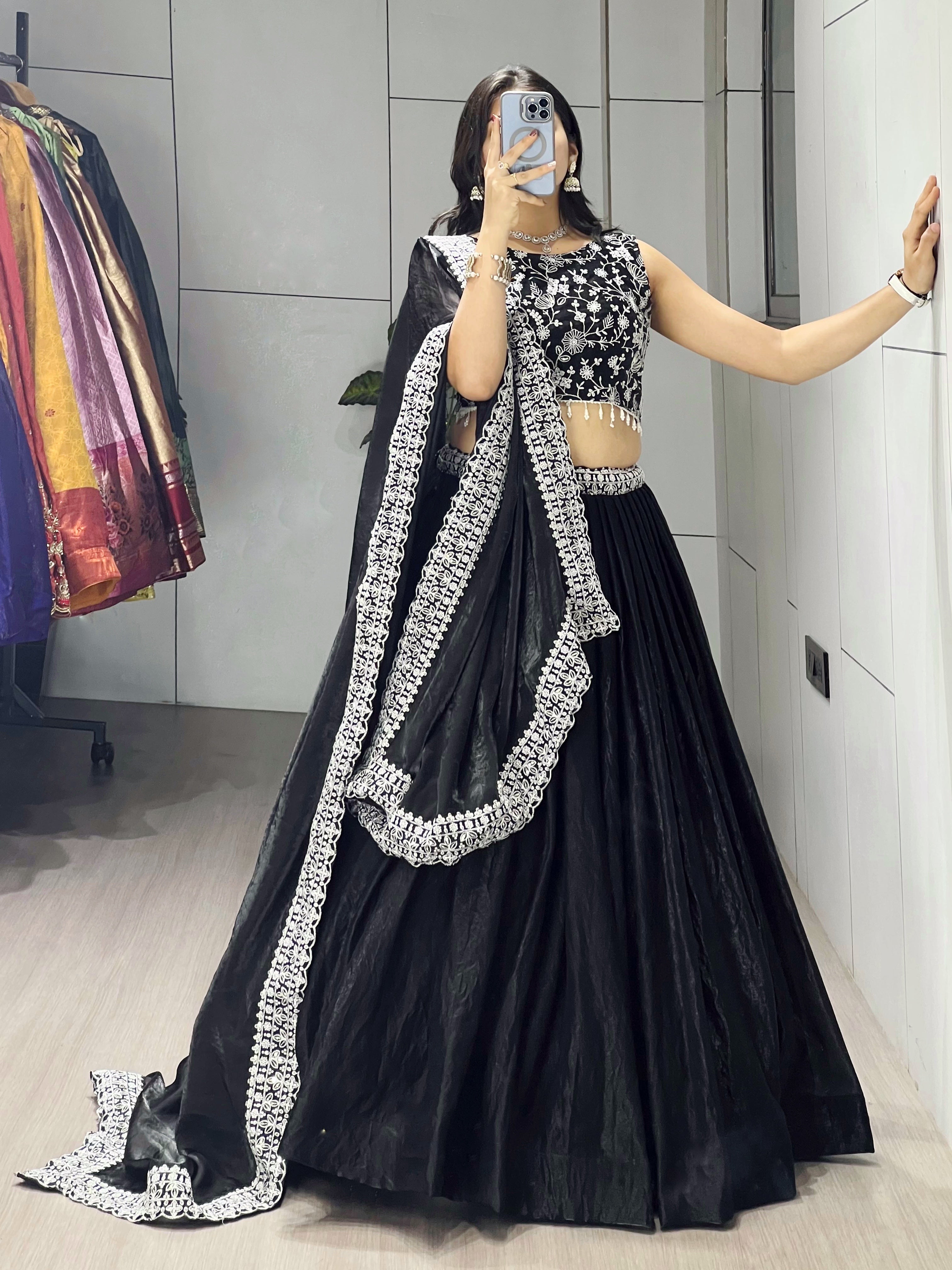 Premium Fendy Silk Lehenga Sets With unstiched Blouse