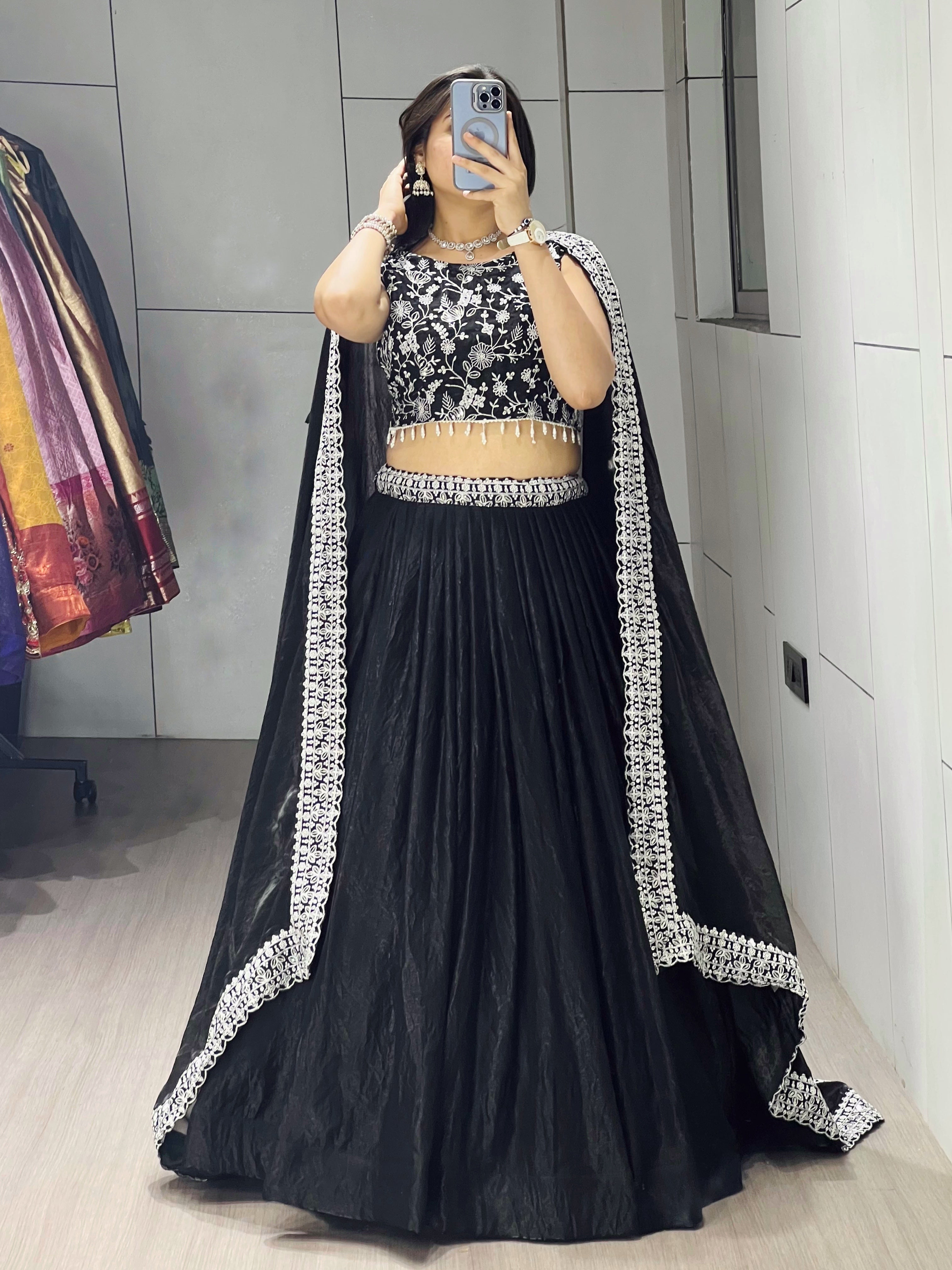 Premium Fendy Silk Lehenga Sets With unstiched Blouse