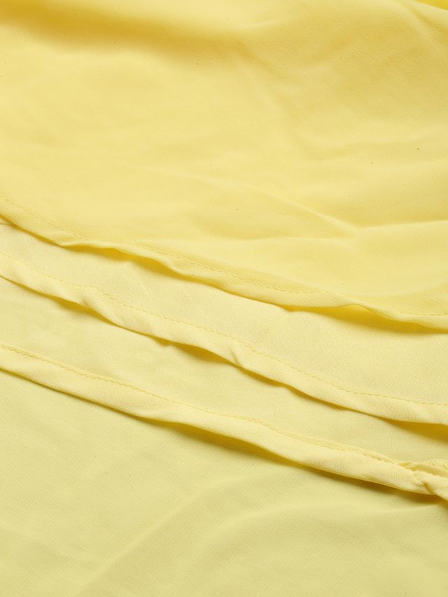 Bollywood Vogue Ready To Wear Yellow Embroidered Gown
