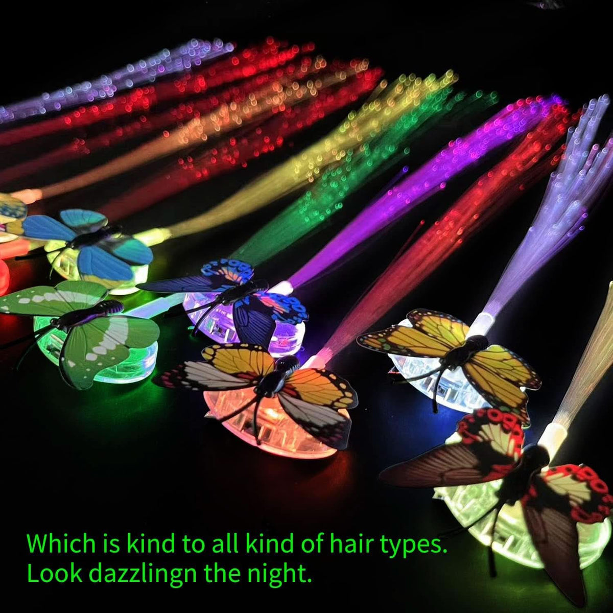 Led Butterfly Hair Braid Clip (Mix Color 1 Pc) HP DD