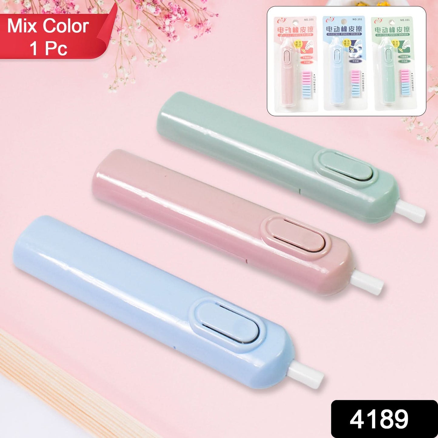 Electric Pencil Eraser with 10 Refills – Precision Erasing Tool for Students & Artists