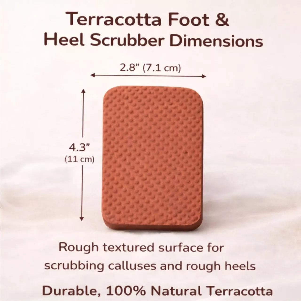 Santarms Natural Hand & Foot Scrubber – Mel Khora for Men & Women, Brown