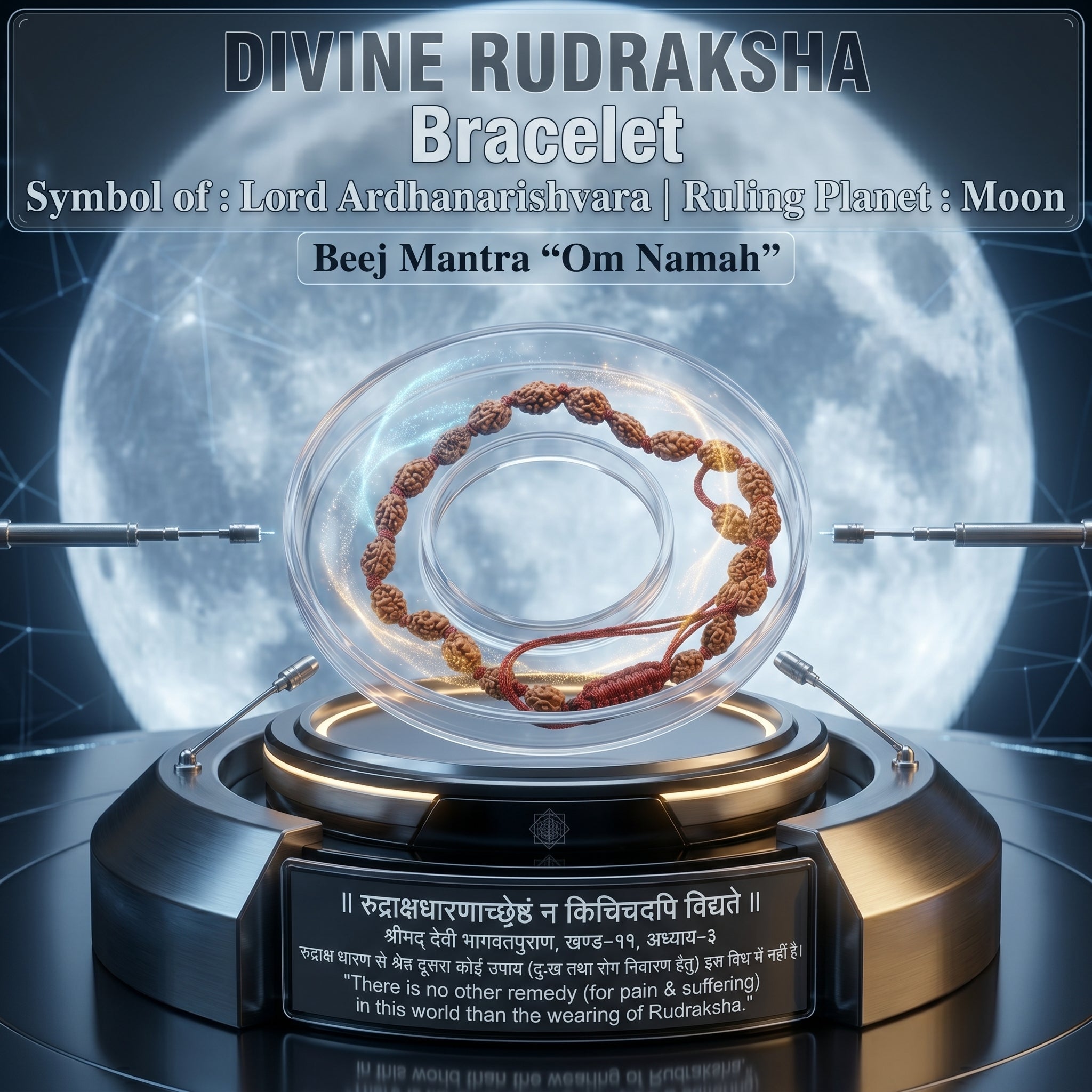 2 Mukhi Rudraksha Bracelet – Sacred Beaded Bracelet for Relationship Harmony, Peace & Spiritual Balance