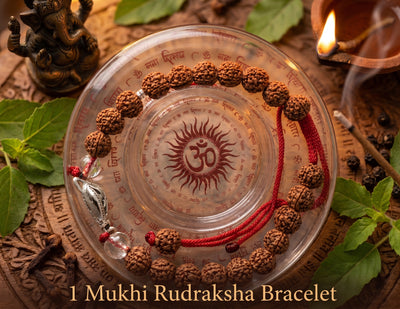 1 Mukhi Rudraksha Bracelet – Rare Sacred Beaded Bracelet for Spiritual Growth, Focus & Divine Blessings
