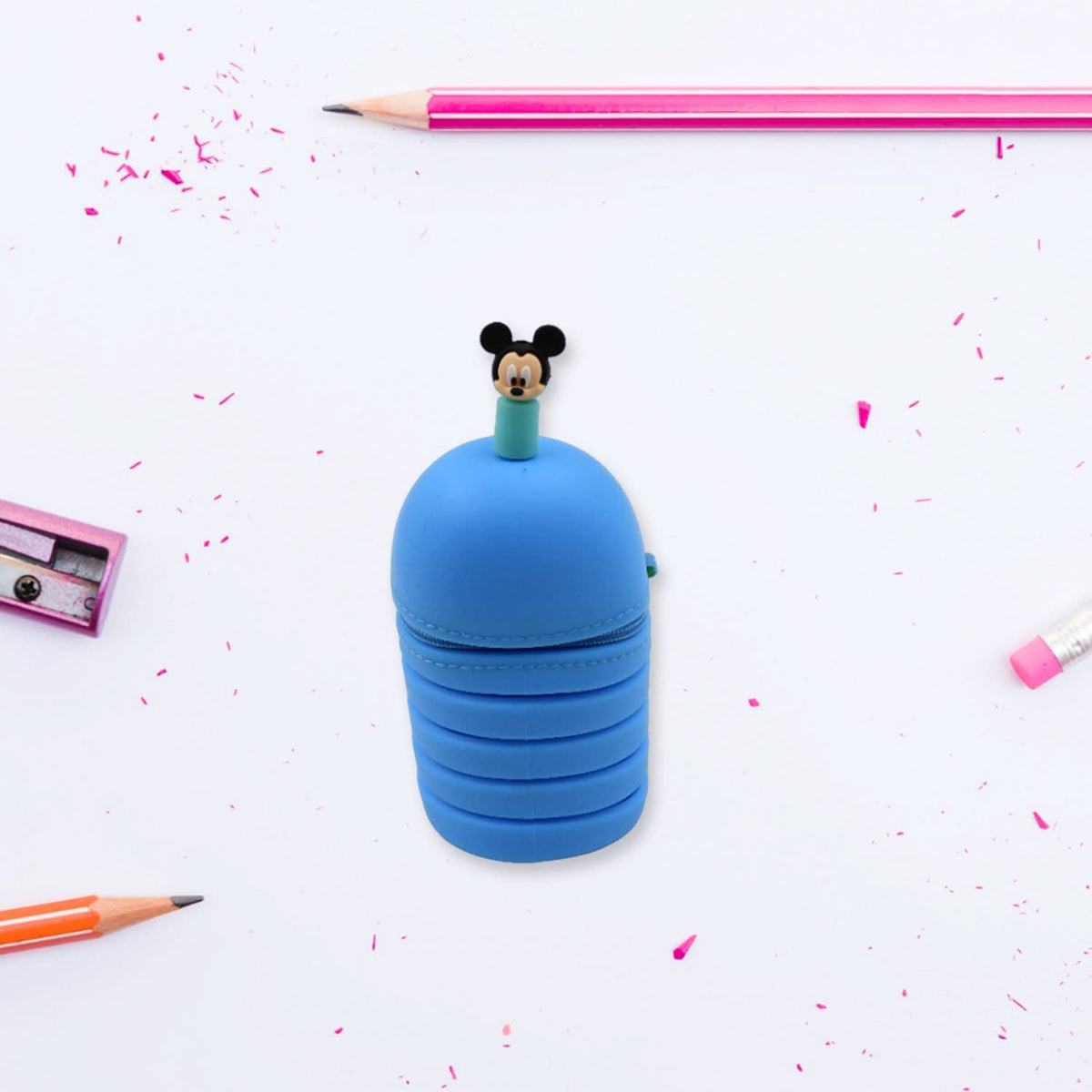 Telescopic Silicone Pencil Holder Zipper Closure, For Boys & Girls HP DD