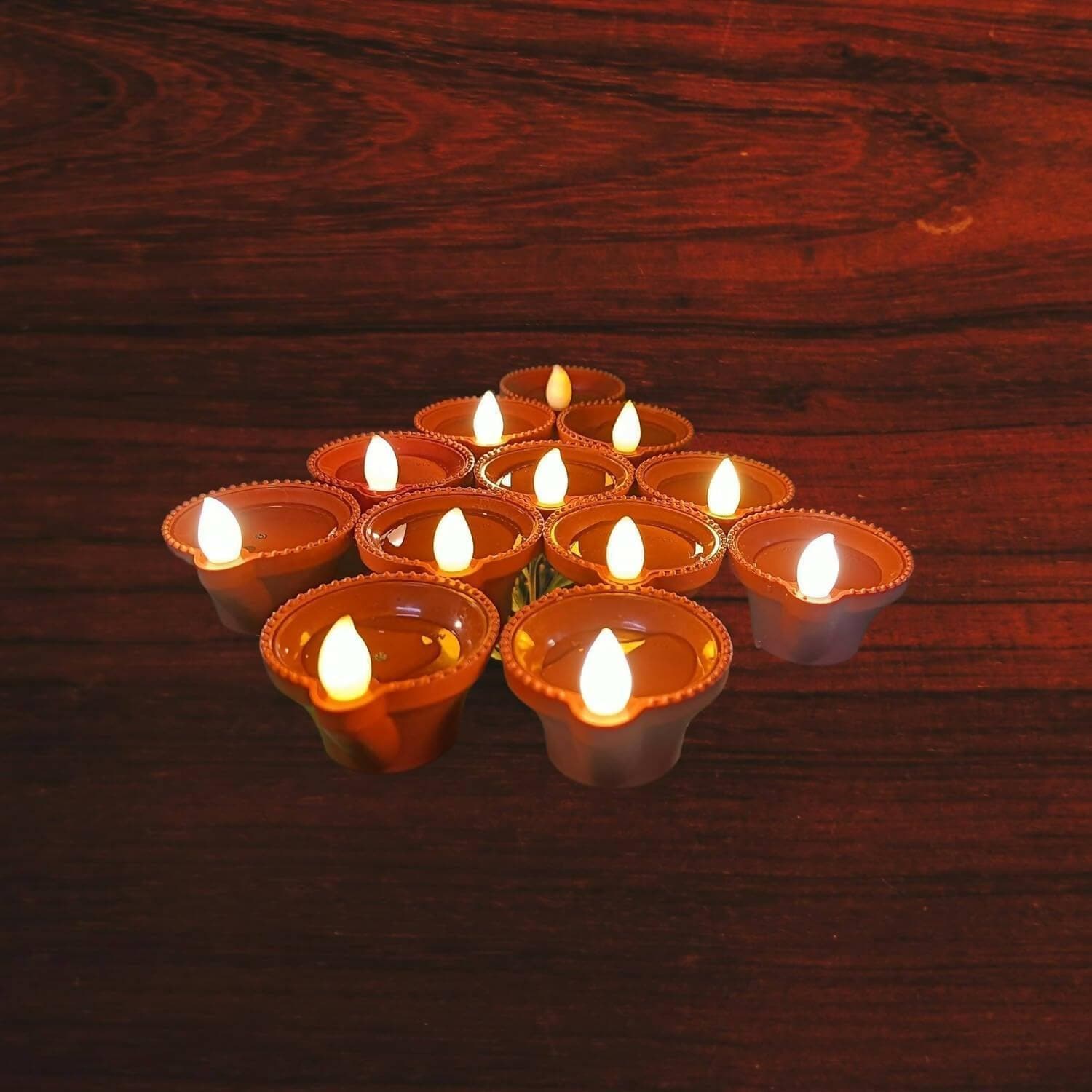 PROSPERRO LUMO by Parkash Candles Acrylic Flameless & Smokeless Decorative Candles Led Tea Light Perfect for Diwali (Pack of 12) - HalfPe