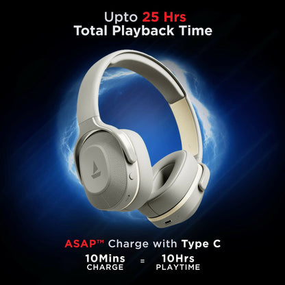 boAt Rockerz 425 Bluetooth Wireless Over Ear Headphones with Mic Signature Sound,  Bluetooth V5.2 (Multicolor)