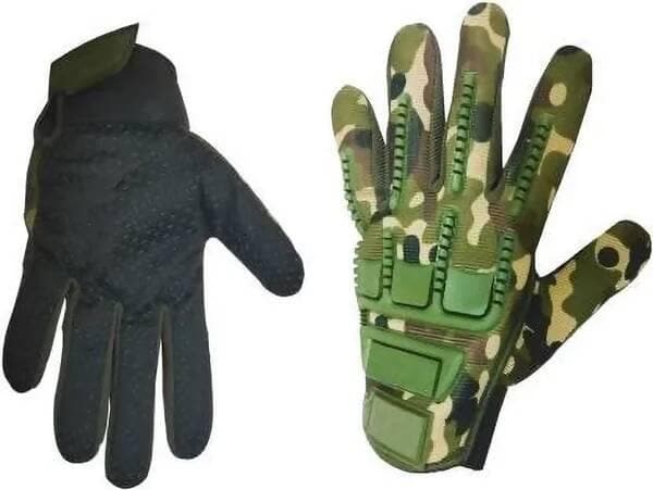 Outdoor Non-Slip Wear Army Print Protective Riding Gloves - HalfPe