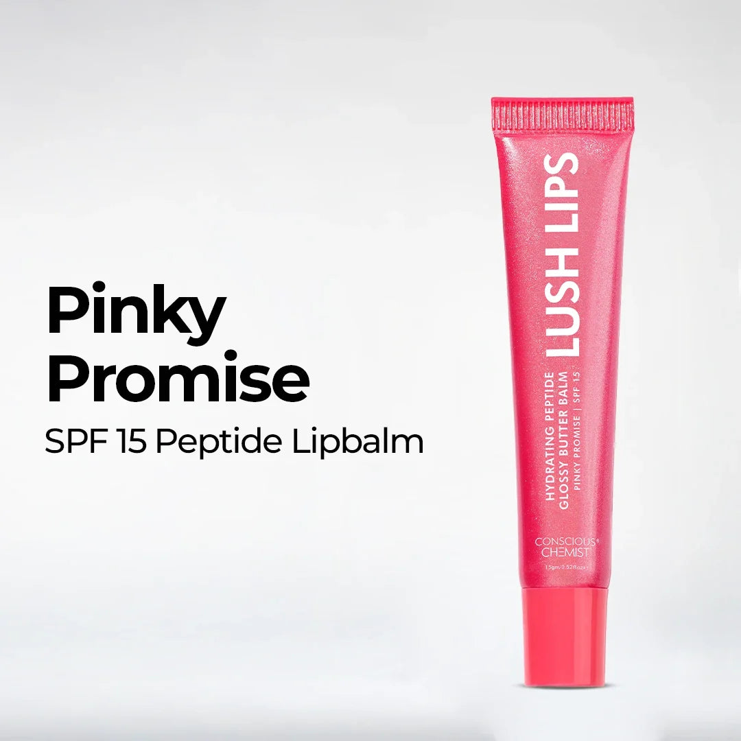 Glossy Peptide Lip Balm | Pinky Promise | Hydrates & Plumps | Lush Lips