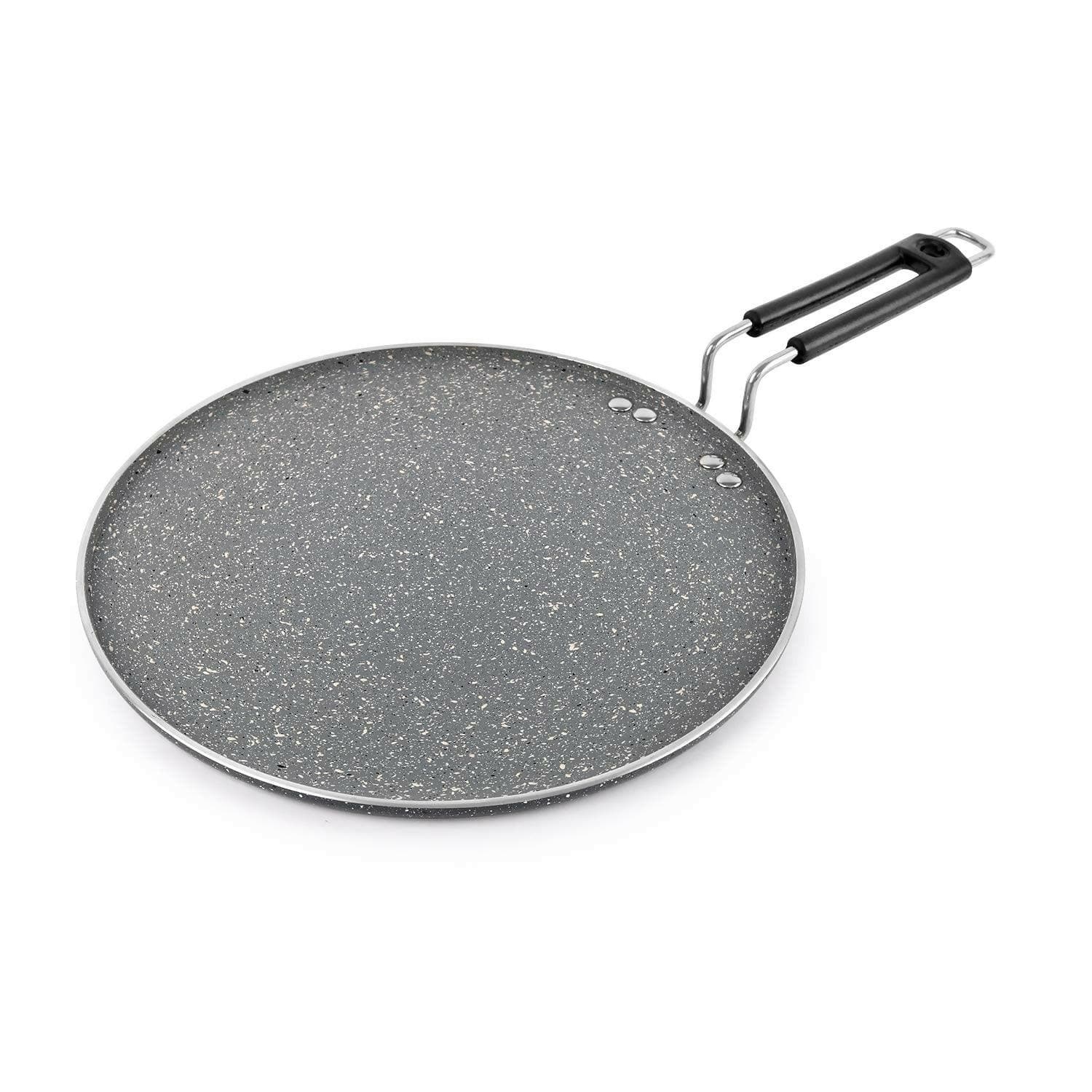 Non-Stick Aluminium Tawa with Handle Cookware for Kitchen 4mm thickness(28 cms) - HalfPe