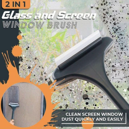 2-in-1 Mesh & Wiper Window Cleaning Brush with Extended Handle