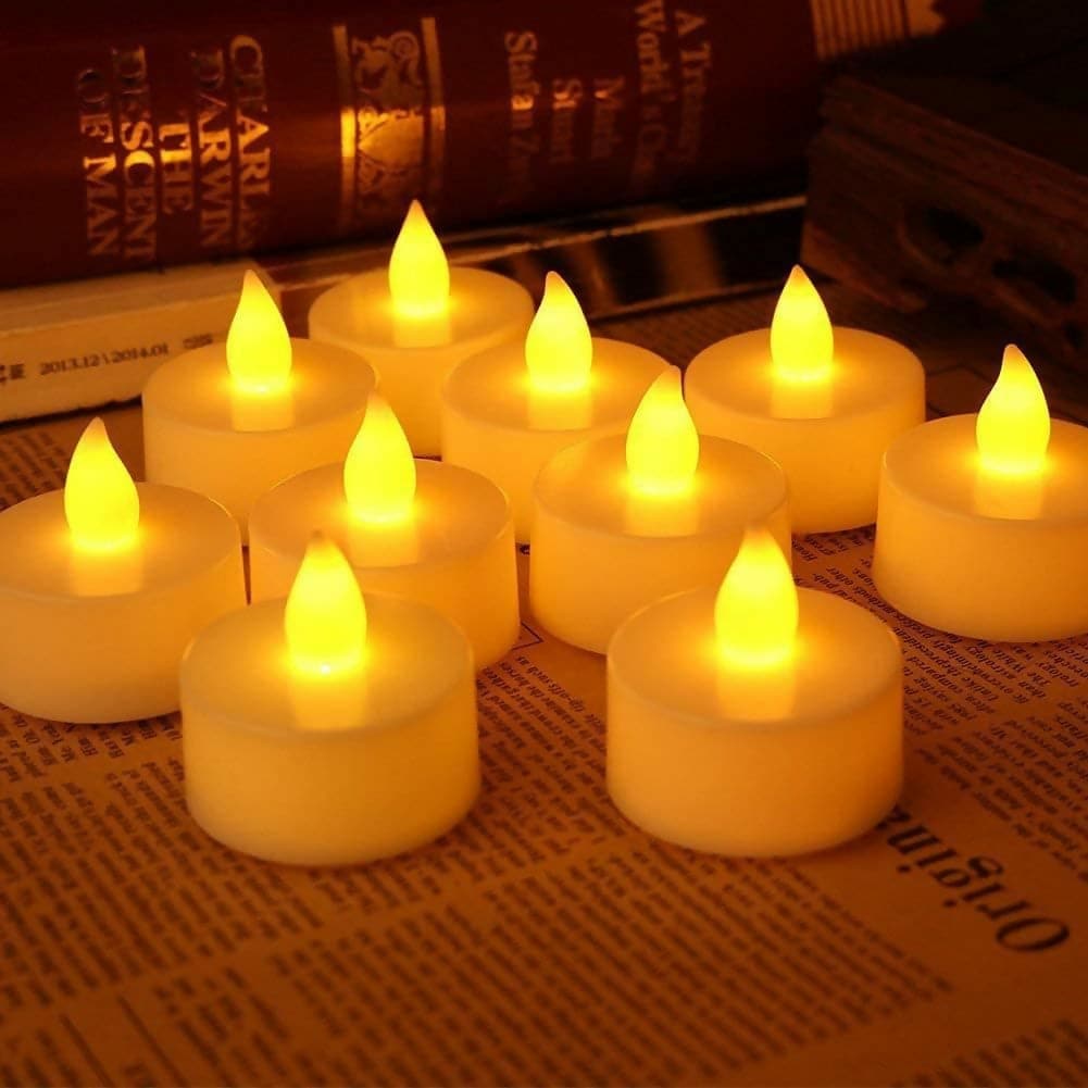 Flameless & Smokeless Decorative Candles (set of 12)