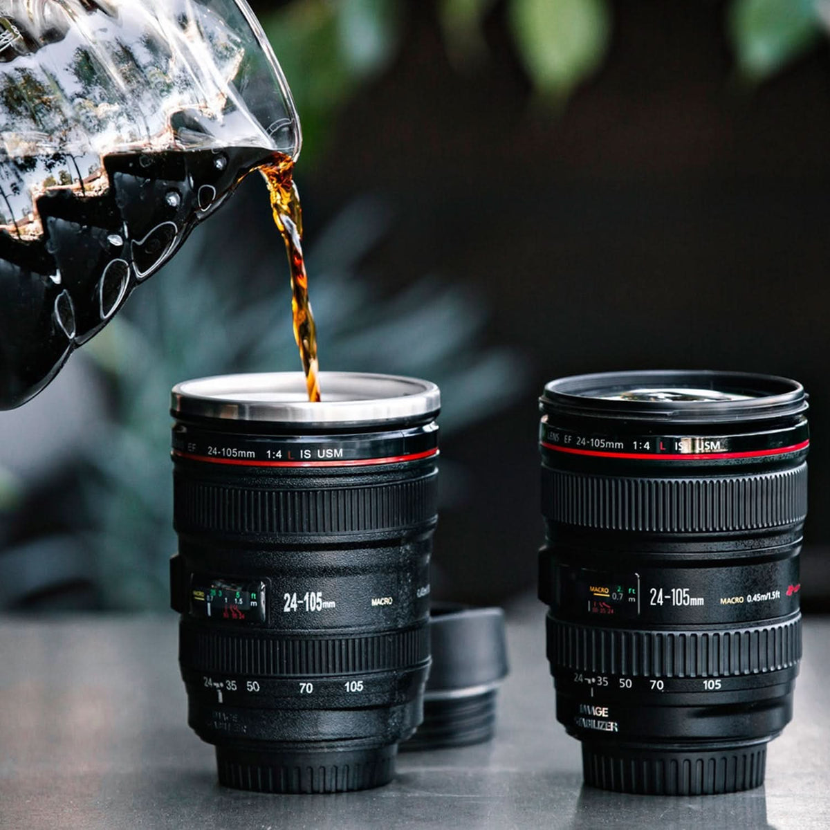 Plastic Camera Lens Stainless Steel Coffee Mug HP DD