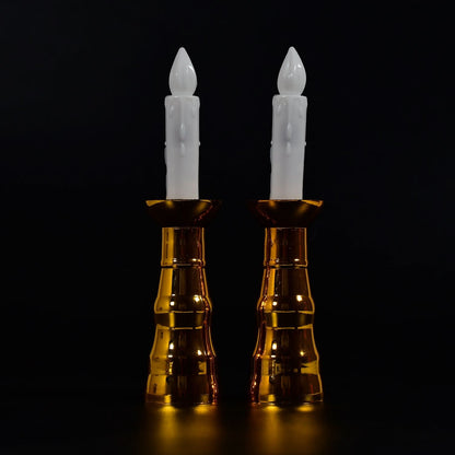 2pcs LED Flameless Candle Lights for Indoor, Wedding & Party Decor