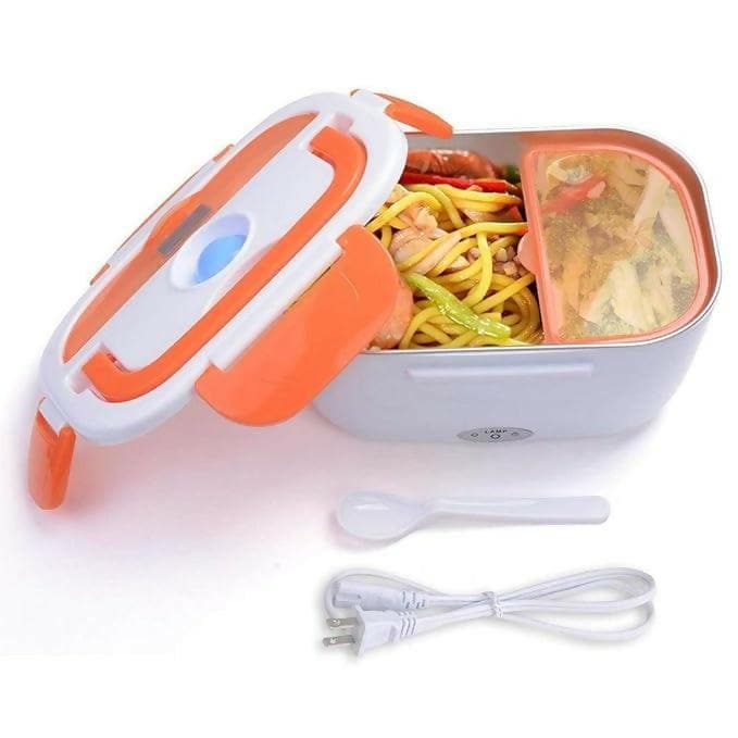 Plastic Heated Portable Food Warmer Lunch Box | Electric Tiffin Box with USB - HalfPe