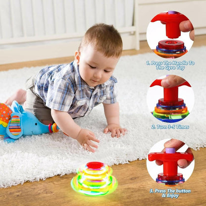 LED Light Up Flashing Music Spinning Top - HalfPe