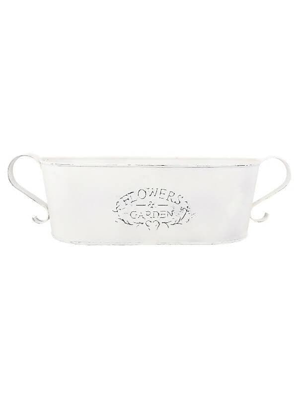 Oval White Rustic Tub - HalfPe