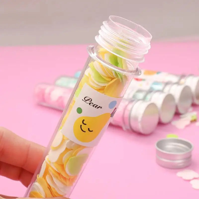 Portable Hand Washing Bath Flower Shape Paper Soap Strips In Test Tube Bottle HP DD