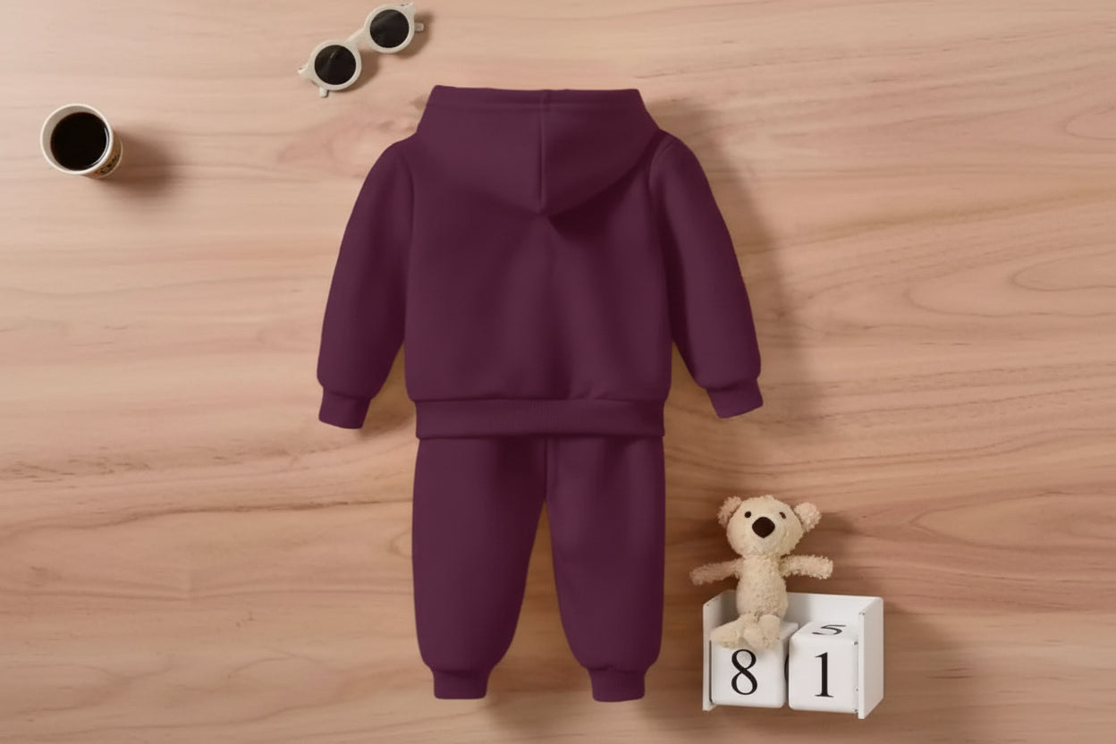 Kids Cotton Blend Winter Wear Top & Bottom Set Luck Fashion