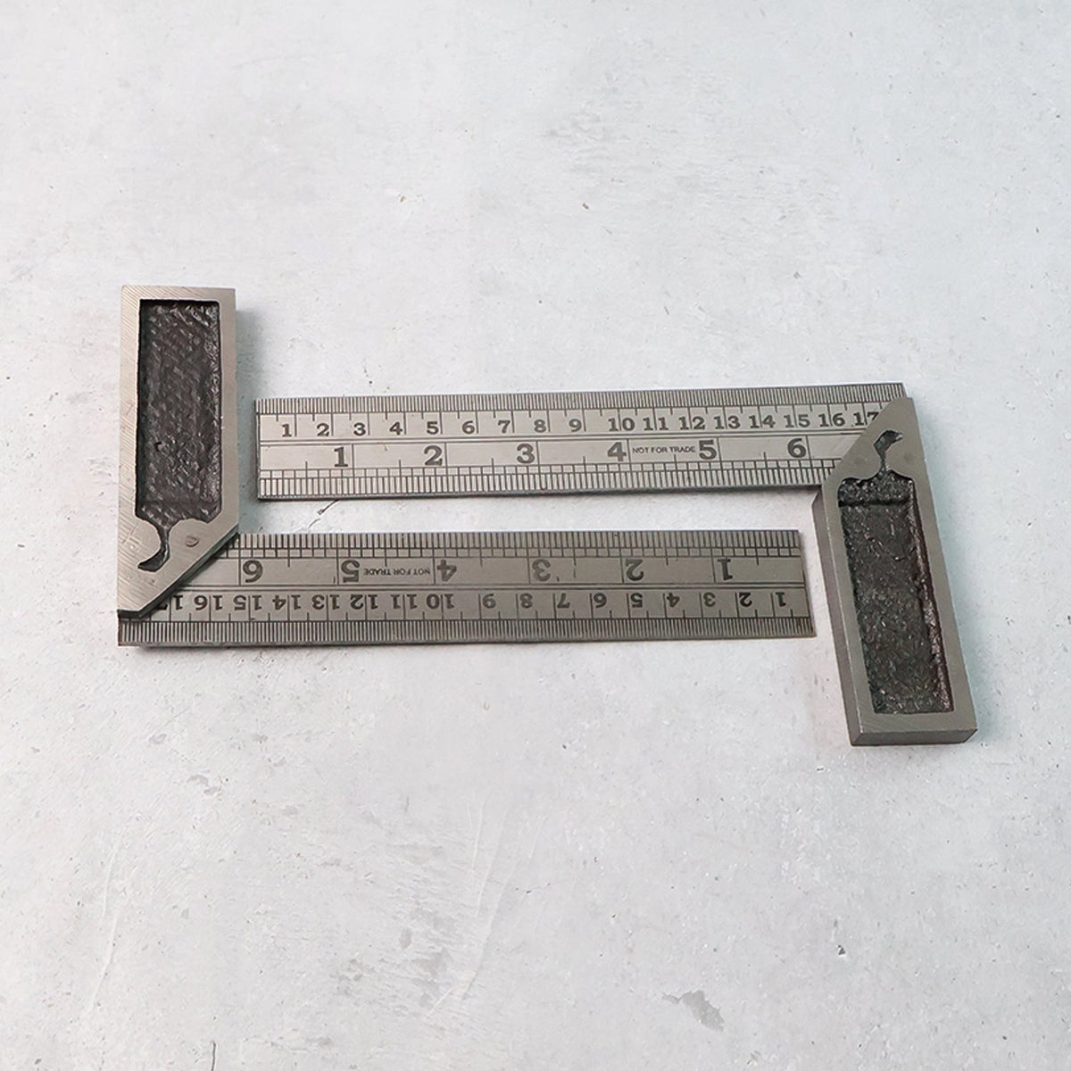 Heavy-Duty Metal Try Square Ruler for Precision Measuring and Marking Tool for Woodworking, (2 Pc) HP DD