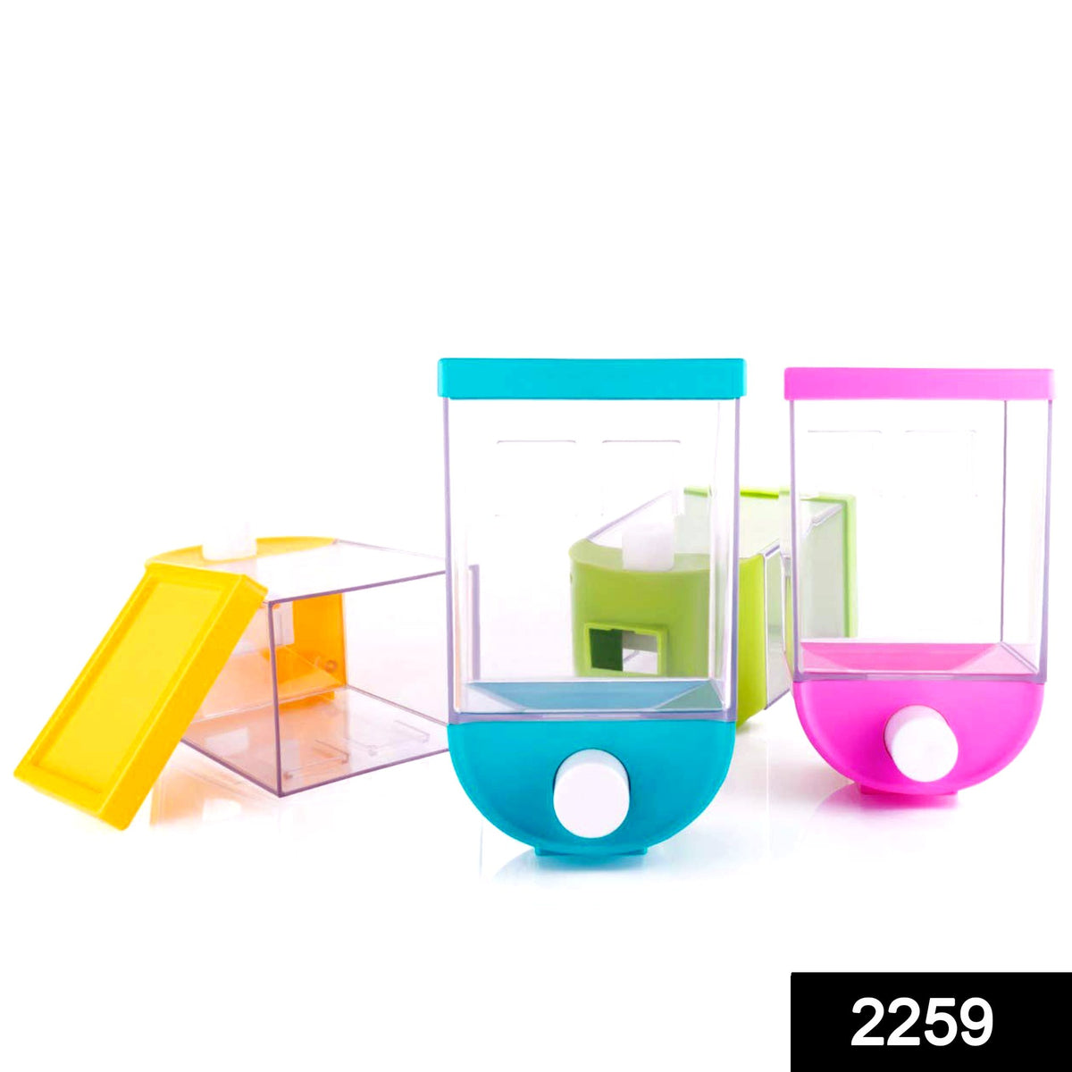Wall Mounted Cornflakescerealpulsesbeansoatmealcandynamkeendry Food Storage Boxtank - 1100 Ml (Assorted Color)