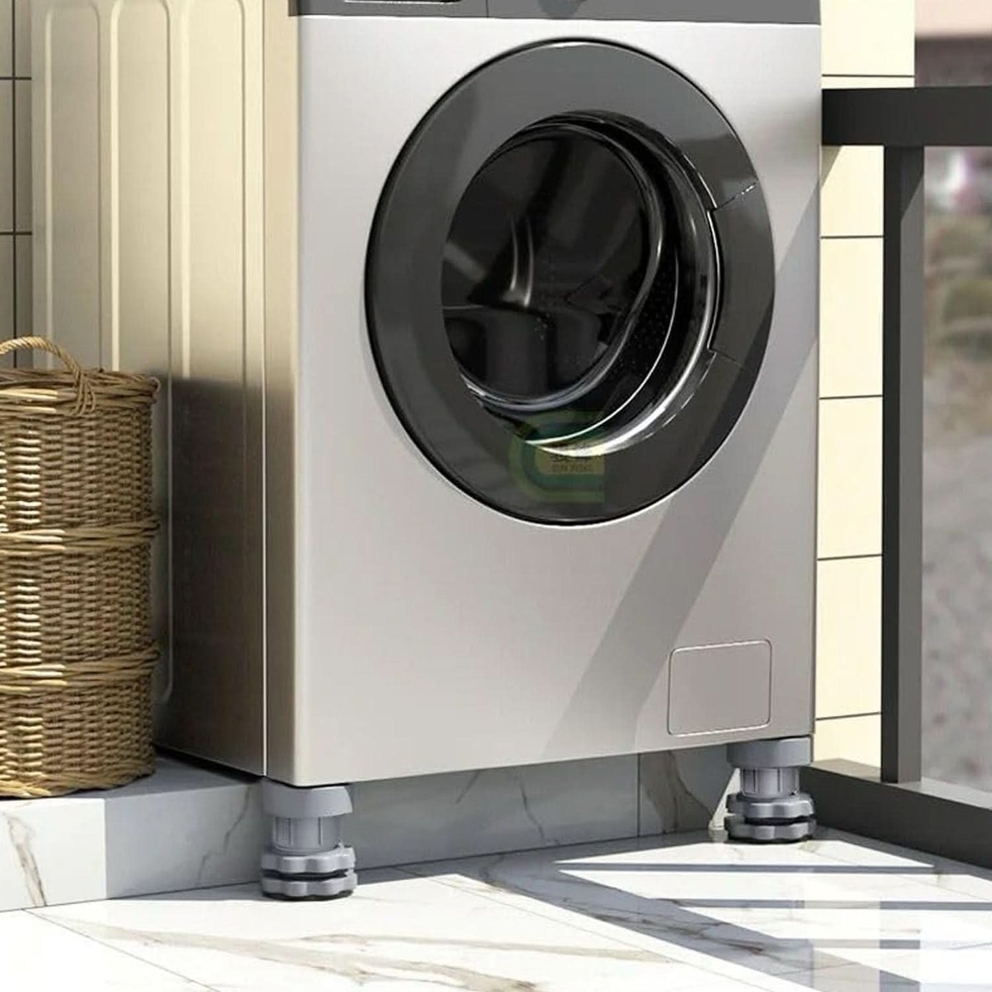 Washing Machine Vibration Pads – Adjustable Anti-Shock Feet (4 Pcs)