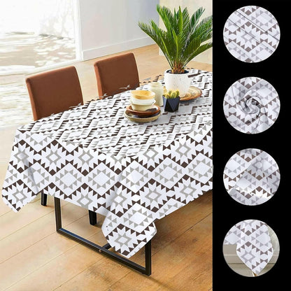 Lushomes Round Table Cover, Table Cloth for 4 to 6 Seater Dining Table, 4.75 x 5.90 FT Rectangle, Machine Wash (57x71 Inch) - HalfPe