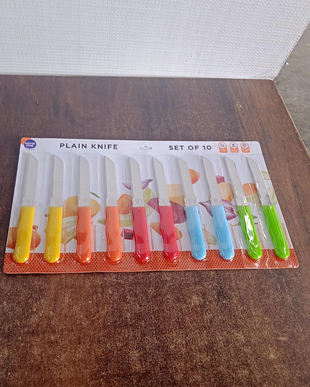 Premium Quality Stainless Steel Handle Plain Knife (10 Pc  1 Set)