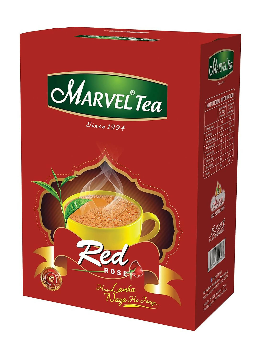 Marvel Red Rose Tea 250g with Kadak CTC, Handpicked Strong Chai From Assam & Darjeeling, Refreshing Aroma & Rich Taste