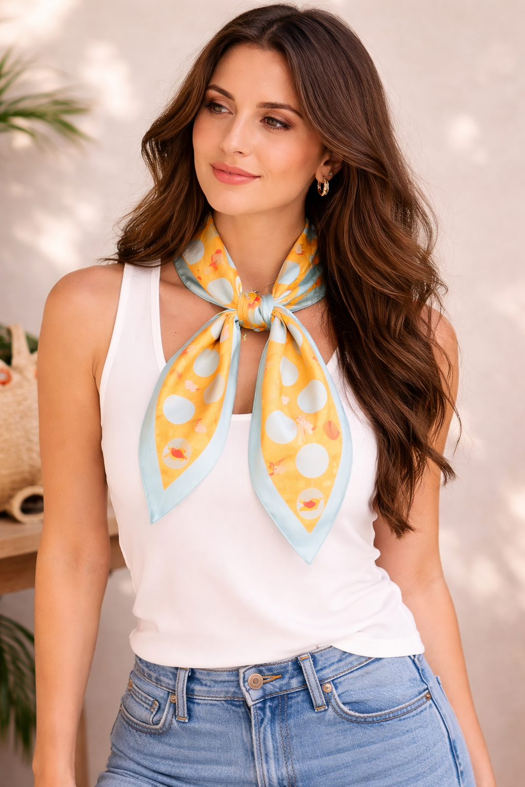 Beautiful Satin Printed Scarves